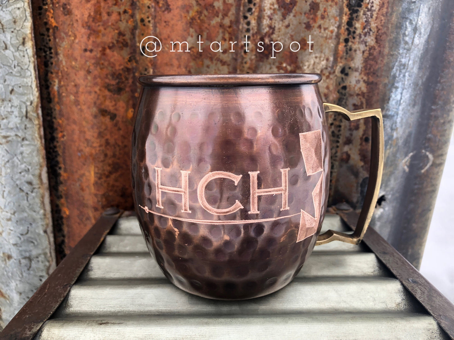 Company or Team Logo | Copper Moscow Mule Mug | Personalized Copper Mug | Customized Copper Gift | 7 Year Anniversary Present | Add a Name