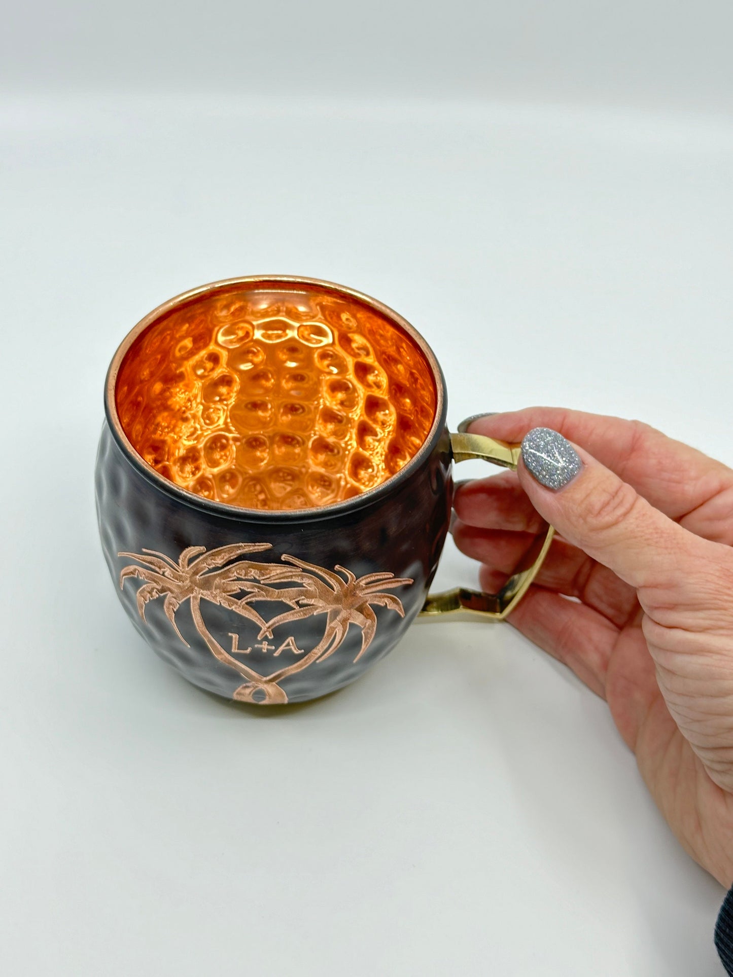 Hawaiian Engraved Gifts | Moscow Mule Mug | Add Initials to Heart | Personalized Gift | Anniversary Gifts | Wedding Gift | Bride and Groom