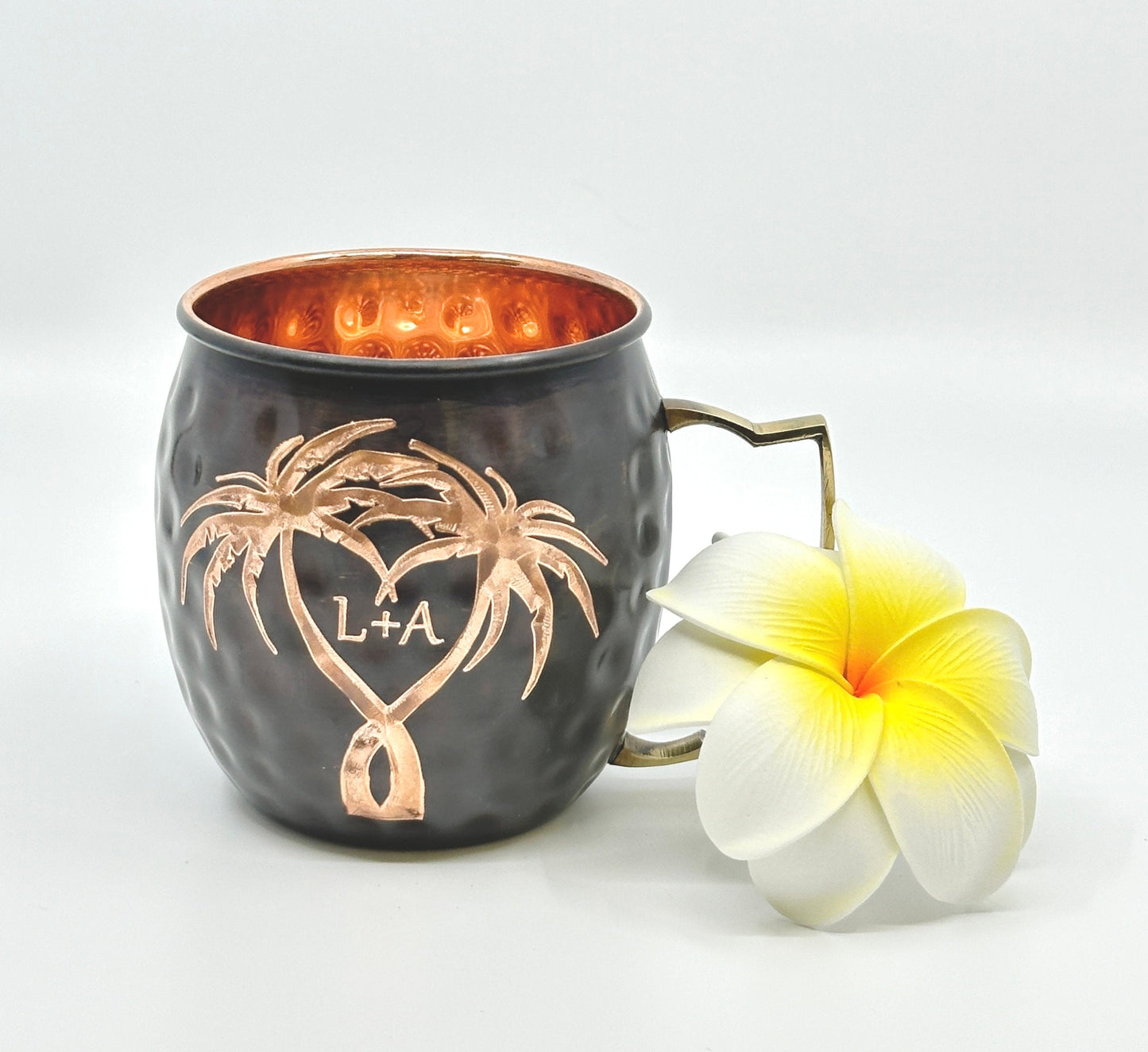 Hawaiian Engraved Gifts | Moscow Mule Mug | Add Initials to Heart | Personalized Gift | Anniversary Gifts | Wedding Gift | Bride and Groom