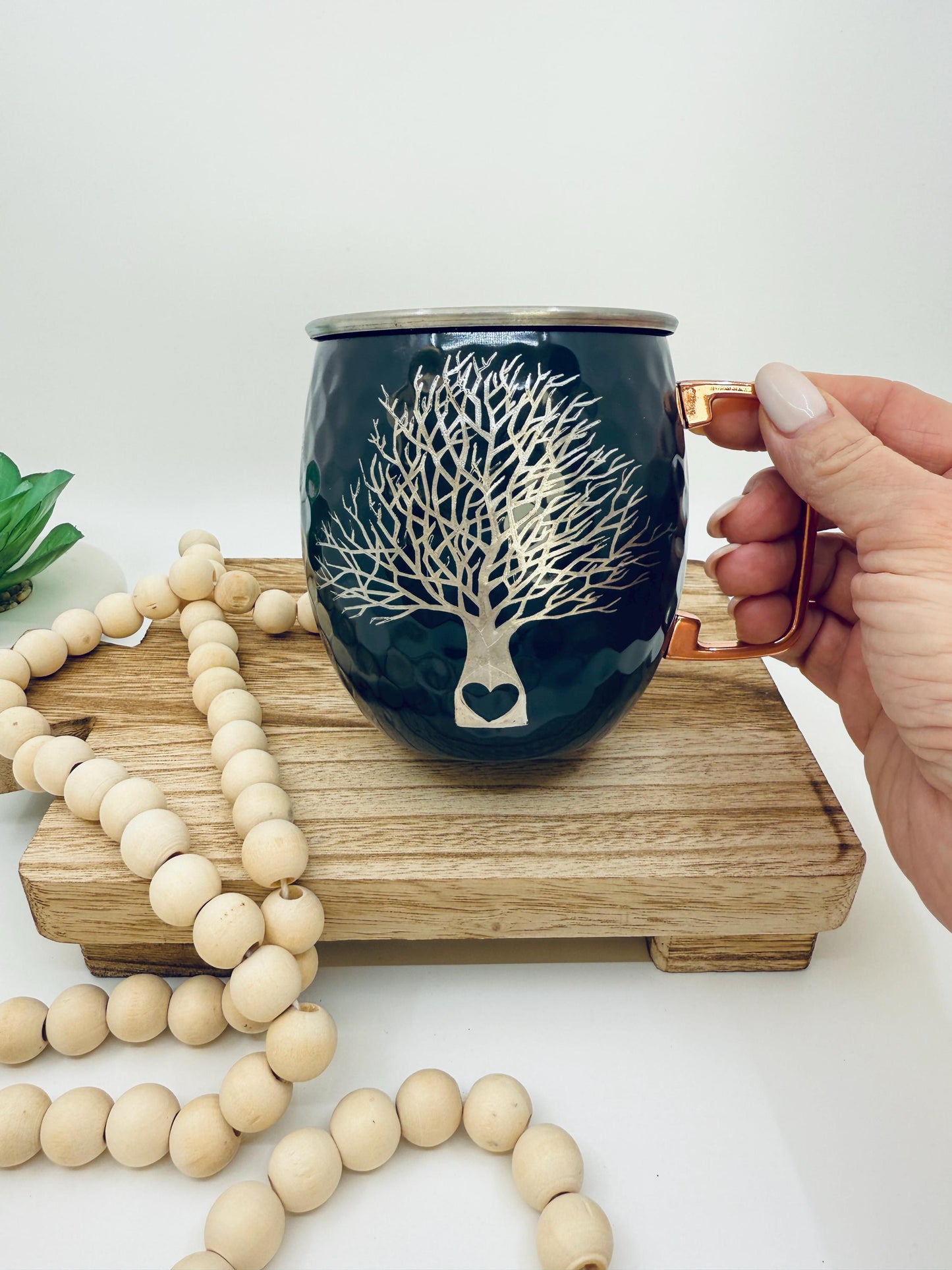 Heart in Tree Trunk with Initials / Valentines Day Gift / Moscow Mule Mug / Fiesta Ware / Fiesta Moscow Mule Mug / Fiesta Gift