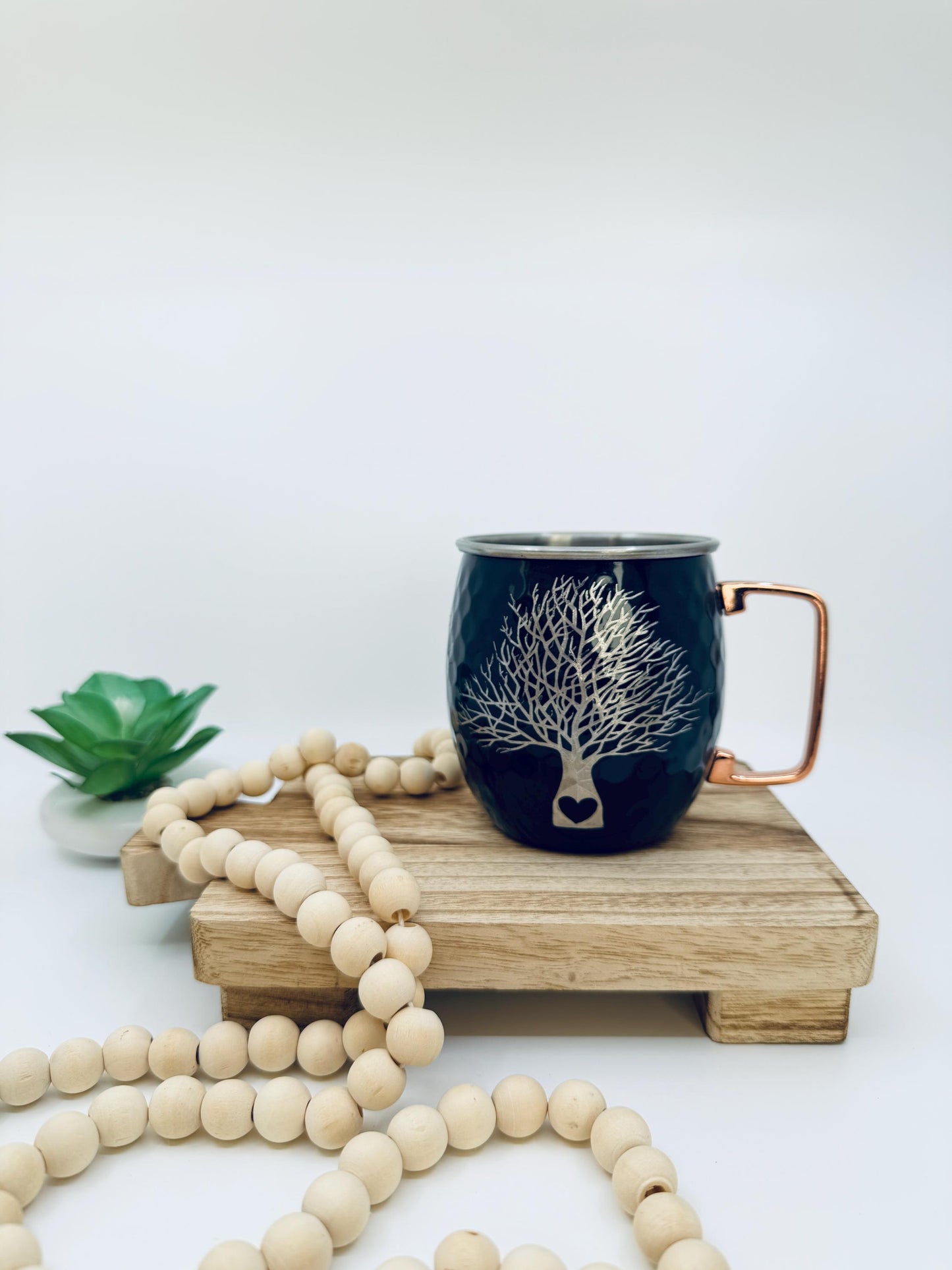 Heart in Tree Trunk with Initials / Valentines Day Gift / Moscow Mule Mug / Fiesta Ware / Fiesta Moscow Mule Mug / Fiesta Gift