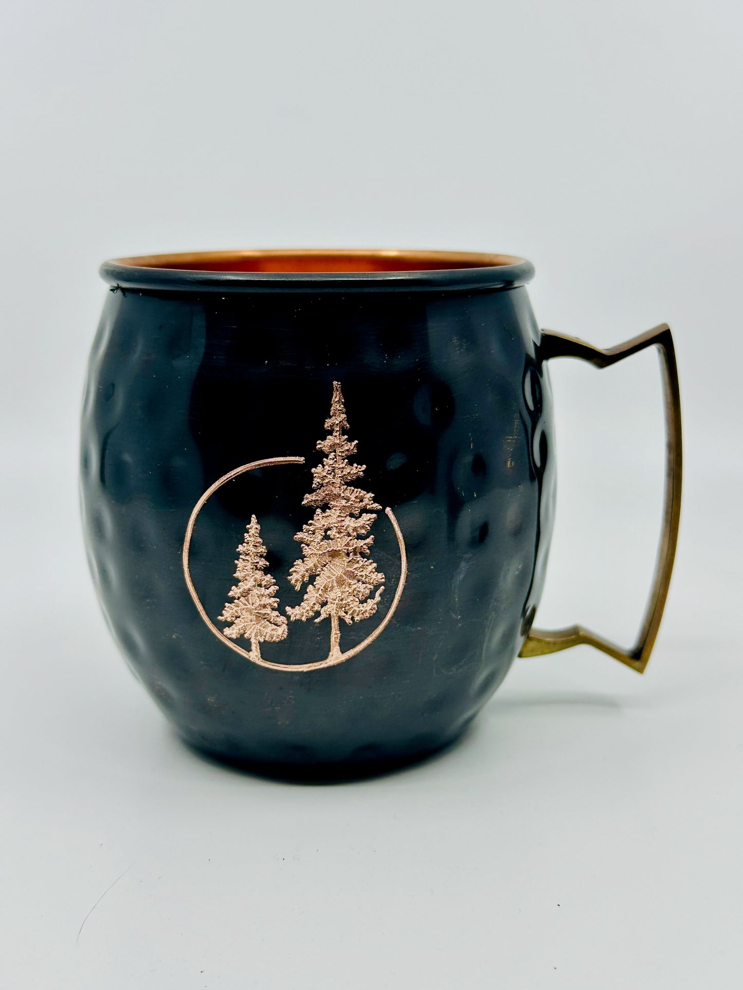 Moscow Mule Mug with Evergreen Trees in Circle | Wedding Gift | Copper Gift | Anniversary Gift | 7 Year Anniversary | Graduation Gift  | Gifts for Her