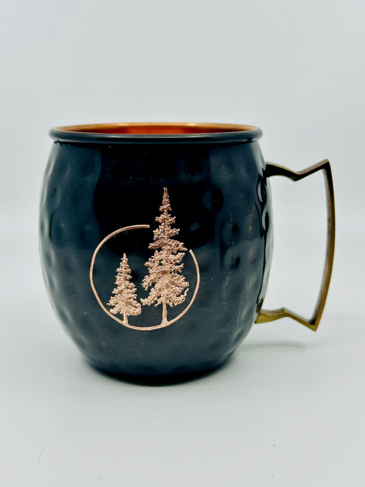 Moscow Mule Mug with Evergreen Trees in Circle | Wedding Gift | Copper Gift | Anniversary Gift | 7 Year Anniversary | Graduation Gift  | Gifts for Her