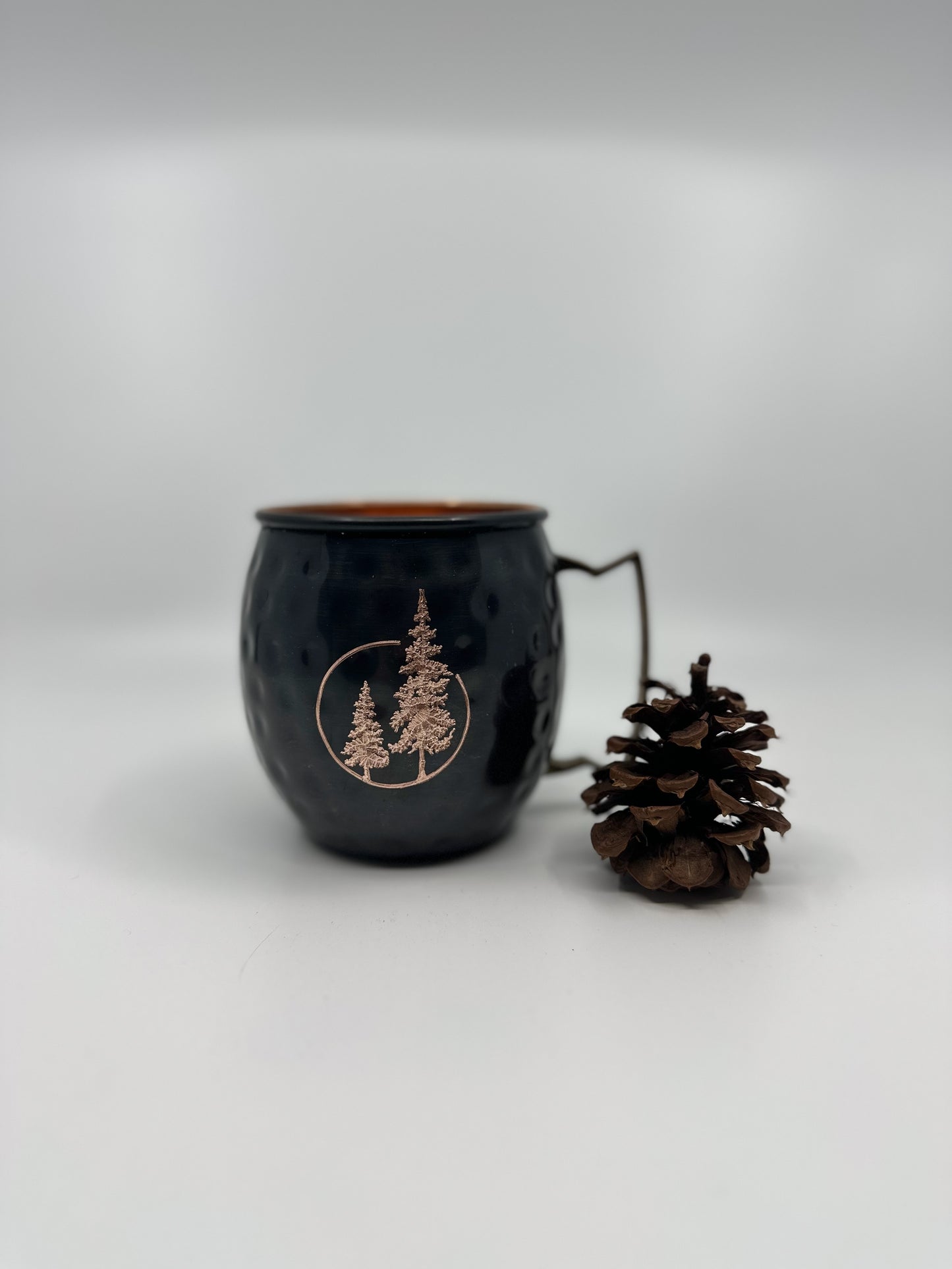 Moscow Mule Mug with Evergreen Trees in Circle | Wedding Gift | Copper Gift | Anniversary Gift | 7 Year Anniversary | Graduation Gift  | Gifts for Her