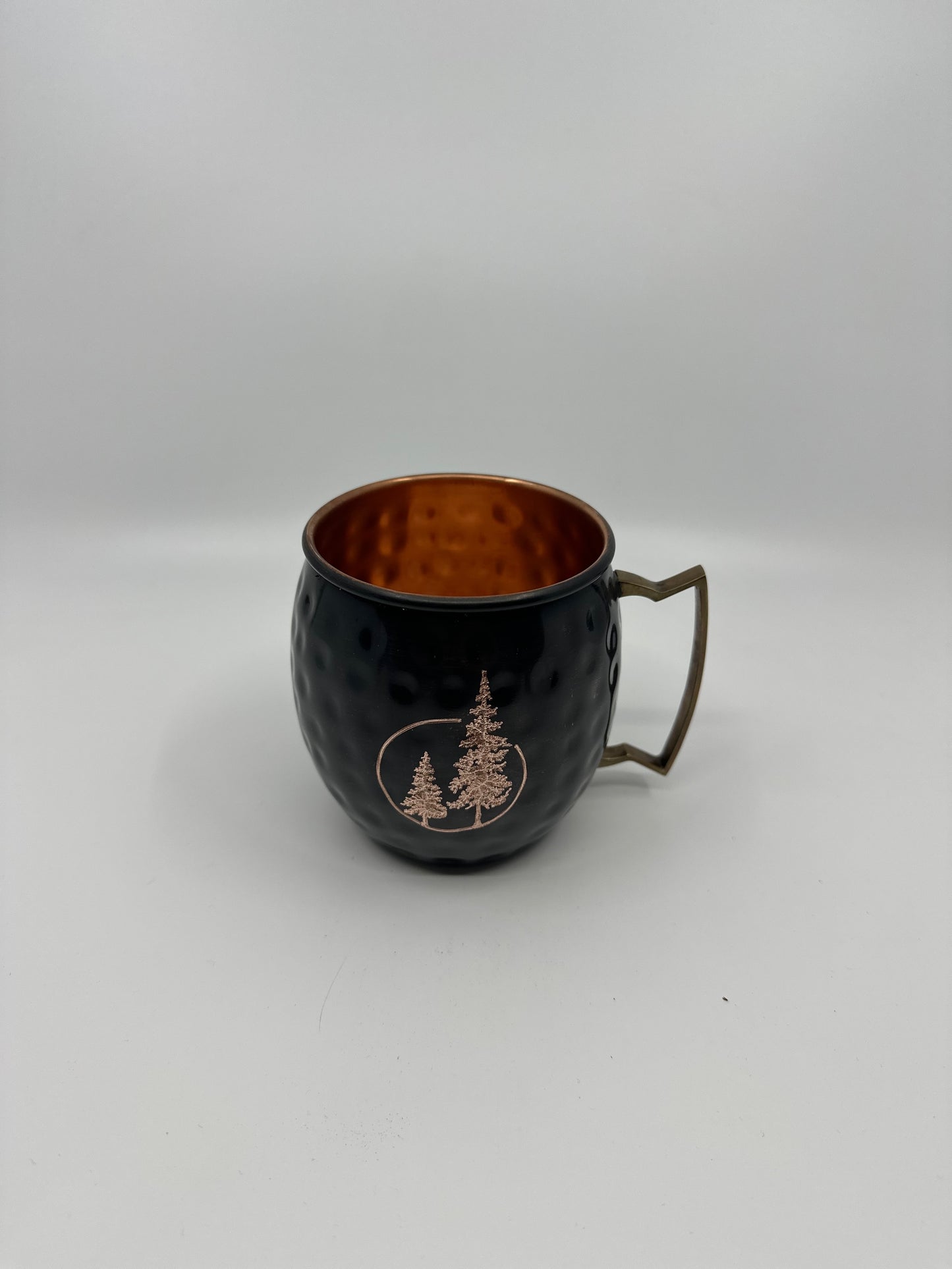 Moscow Mule Mug with Evergreen Trees in Circle | Wedding Gift | Copper Gift | Anniversary Gift | 7 Year Anniversary | Graduation Gift  | Gifts for Her