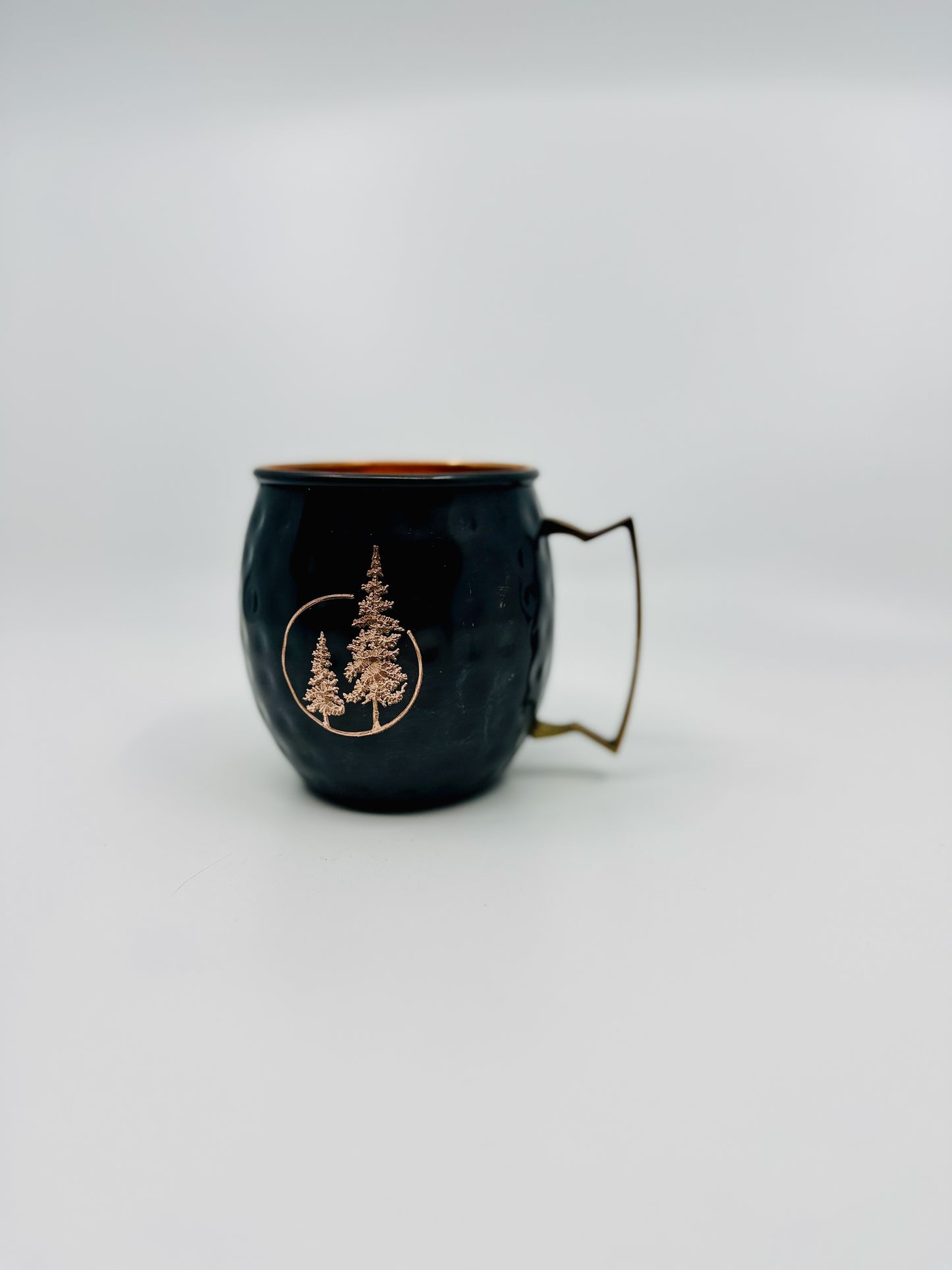 Moscow Mule Mug with Evergreen Trees in Circle | Wedding Gift | Copper Gift | Anniversary Gift | 7 Year Anniversary | Graduation Gift  | Gifts for Her