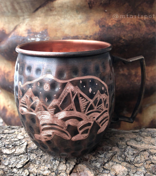 Grizzly Moscow Mule Mug | Grizzly Bear Gift | Montana Gift | Wedding Gift | Anniversary Gift | Copper Gift | Bride and Groom Gift