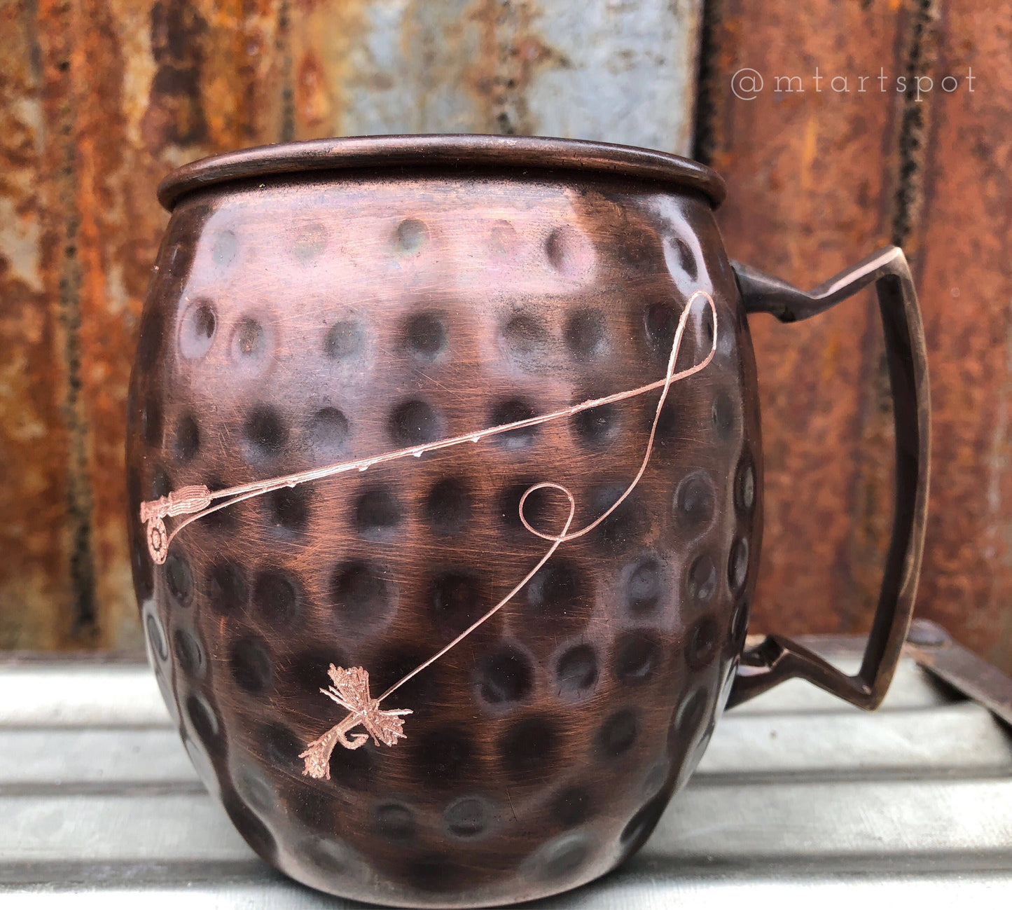 Fly Rod Moscow Mule Mug | Copper Mug | Fly Fishing Gift | Fisherman Gift | Personalized Gift| Anniversary Gift | Gifts for Him |Fishing Gear