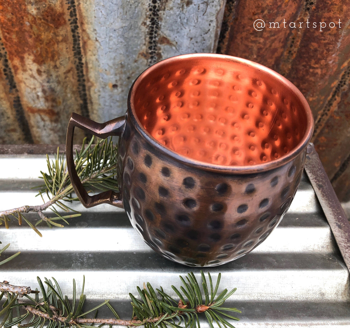 Montana Moscow Mule Mug | Elk Antlers | Hand Etched | Copper Gift | Gifts for Him | Hunter Gift | Huntress Gift | Groomsmen Gifts