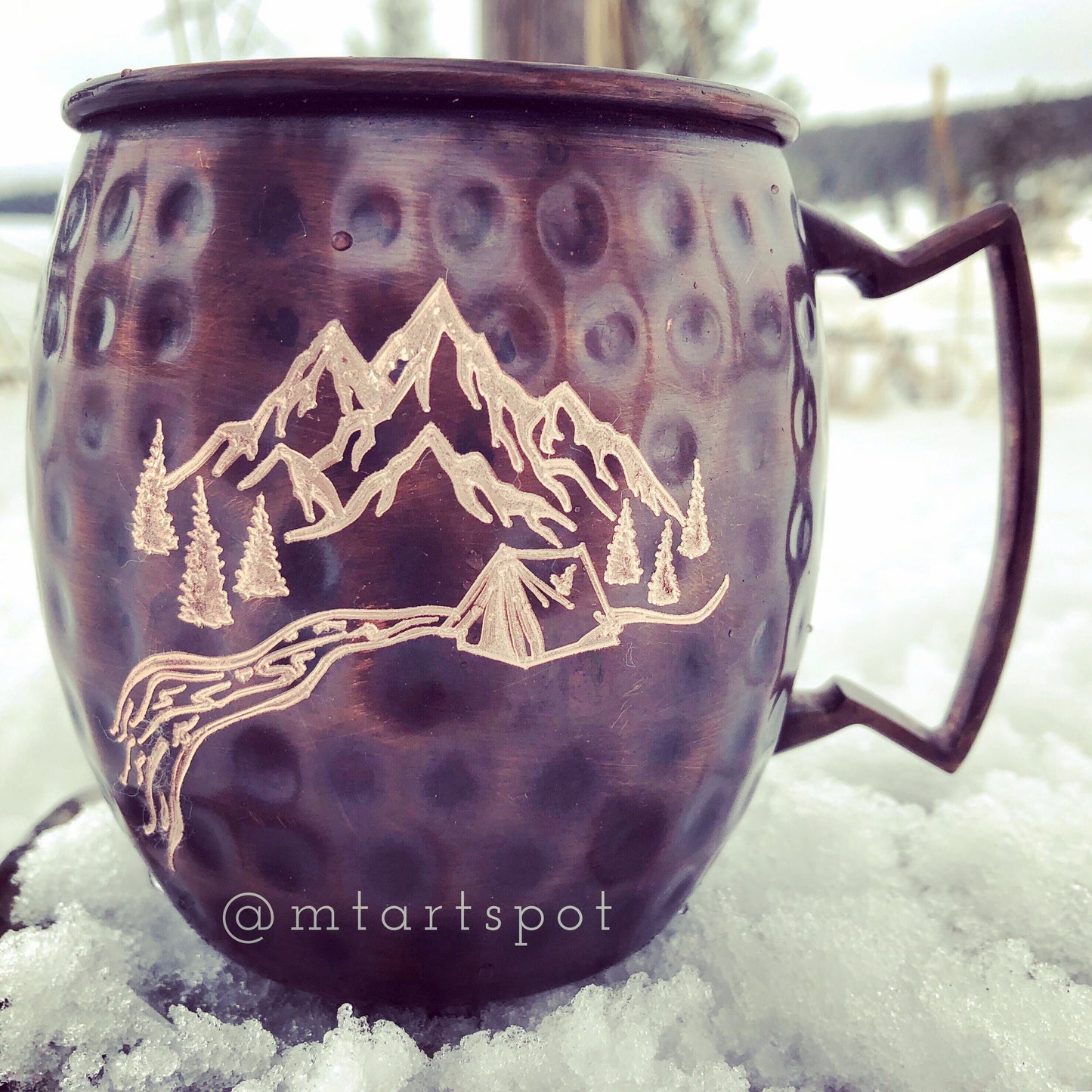 Camping | Happy Camper | Moscow Mule Mug | Camping Therapy | Take Me Camping | Camping Gift | Anniversary Present | Copper Gift | Wedding