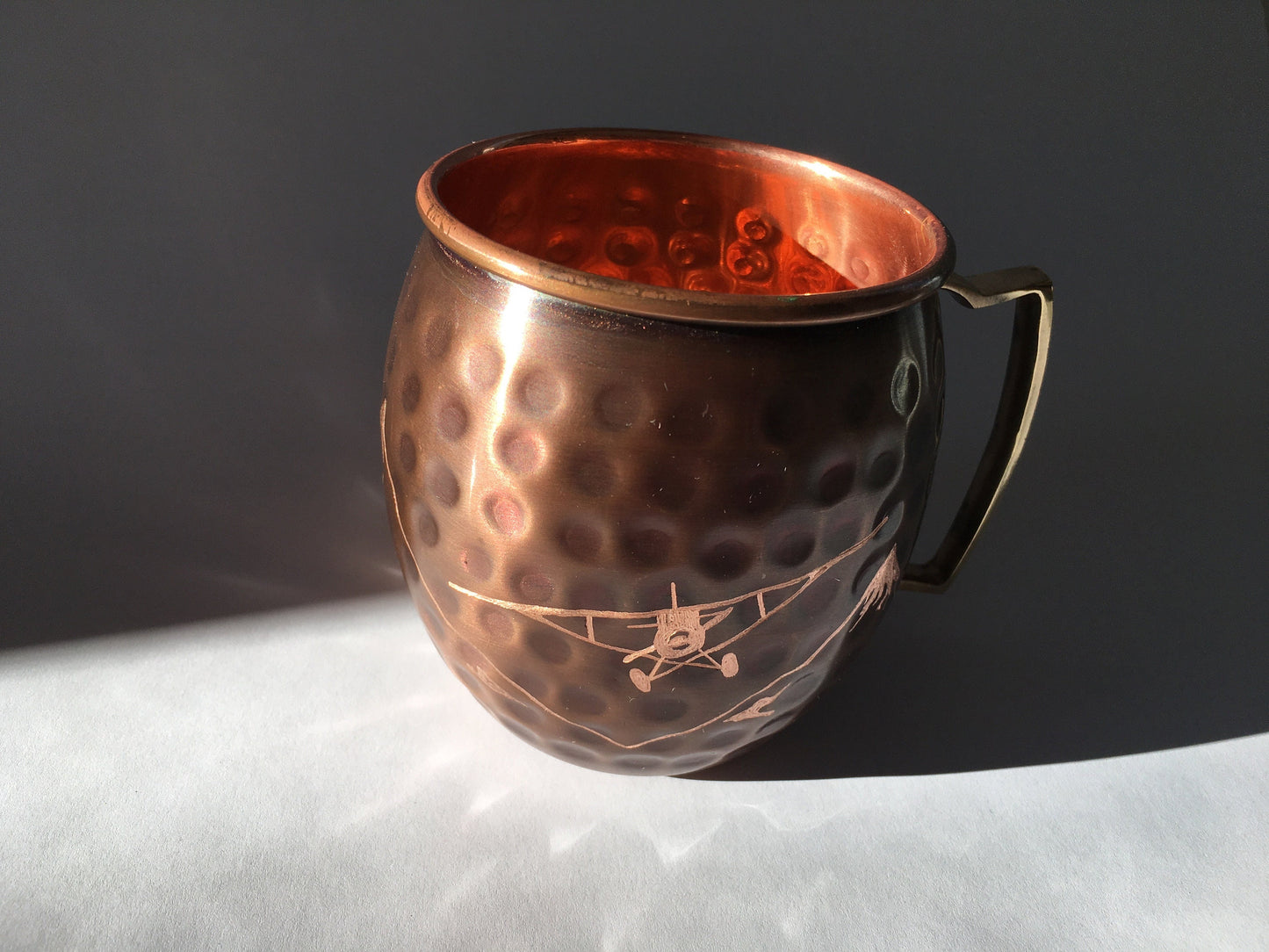 Bush Plane| Moscow Mule Mug | Plane Enthusiast Gift | Father's Day Gift | Bush Plane Present | Bush Plane Gift | Pilot Gift | Copper Gift