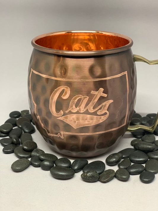 MSU Cats Moscow Mule Mug | Pick Any Team | college team Copper Mug | Copper Gift | Anniversary Gift | Father's Day Gift | Montana State Gift