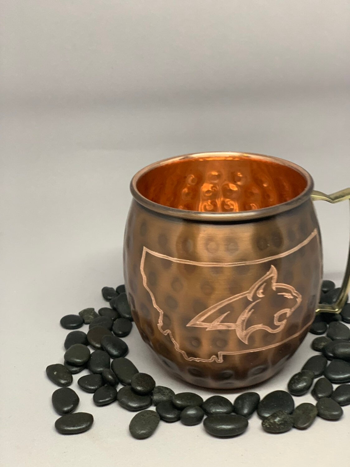 MSU Cats logo Moscow Mule Mug | Pick Any Team | college team Copper Mug | Copper Gift | Anniversary Gift | Father's Day Gift | Montana State