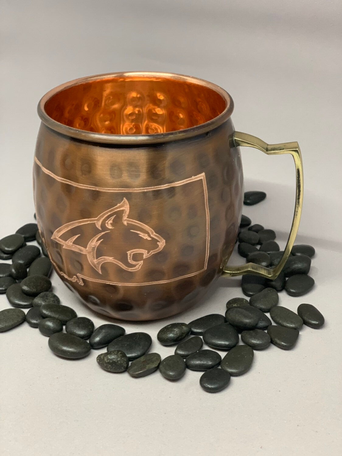 MSU Cats logo Moscow Mule Mug | Pick Any Team | college team Copper Mug | Copper Gift | Anniversary Gift | Father's Day Gift | Montana State