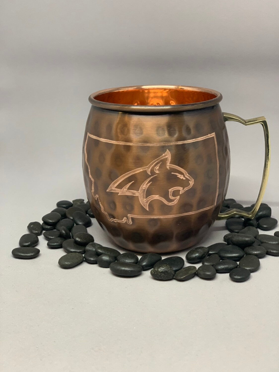 MSU Cats logo Moscow Mule Mug | Pick Any Team | college team Copper Mug | Copper Gift | Anniversary Gift | Father's Day Gift | Montana State