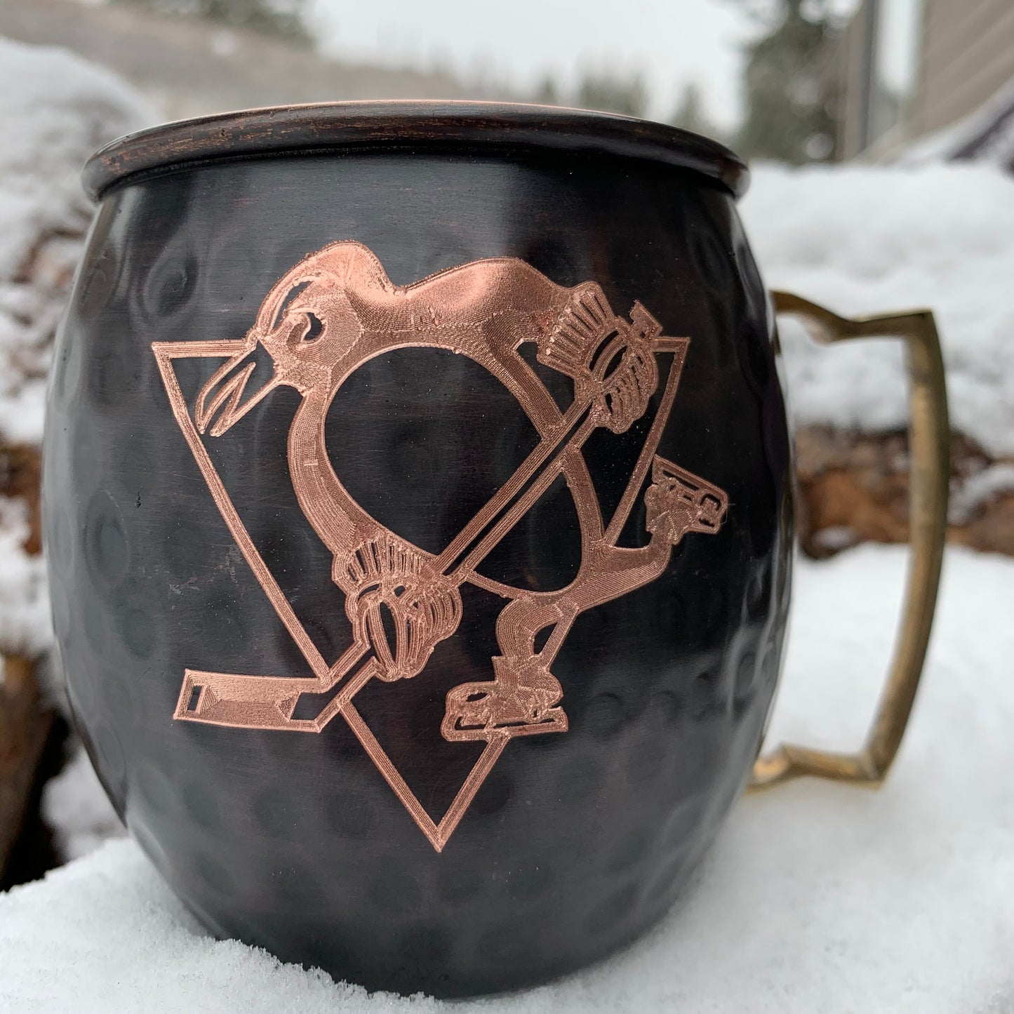 Pittsburgh Penguins Moscow Mule Mug | Antiqued | Hammered | Other teams available | Request Customization