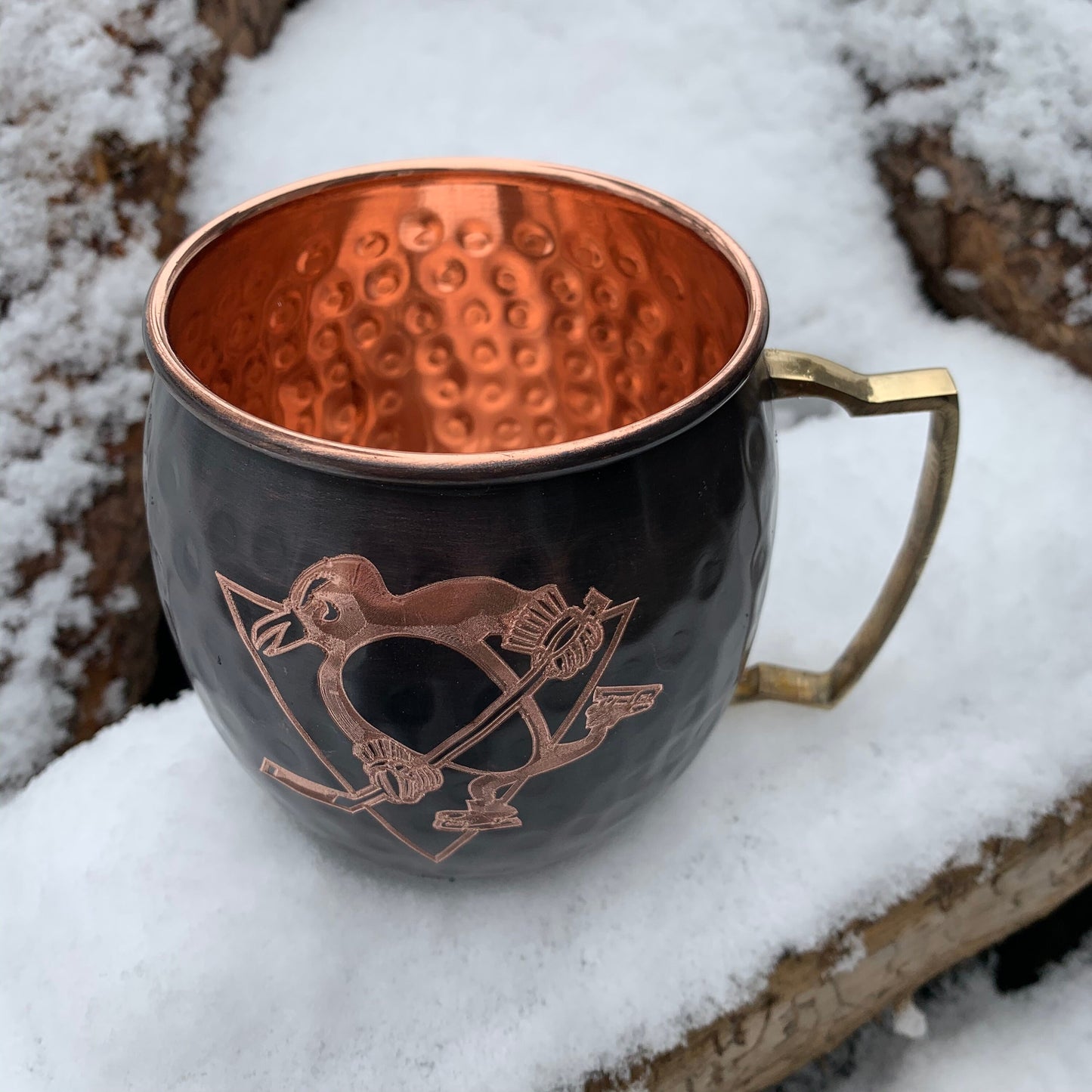 Pittsburgh Penguins Moscow Mule Mug | Antiqued | Hammered | Other teams available | Request Customization