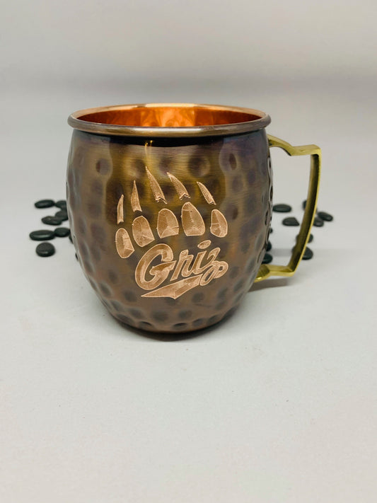 Montana Grizzlies Moscow Mule Mug | University of Montana | Griz |Pick Any Team | Copper Gift |Anniversary Gift | U of M