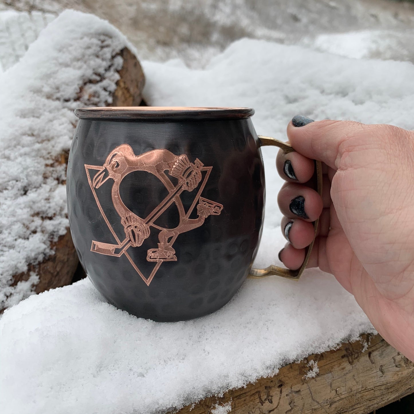 Pittsburgh Penguins Moscow Mule Mug | Antiqued | Hammered | Other teams available | Request Customization