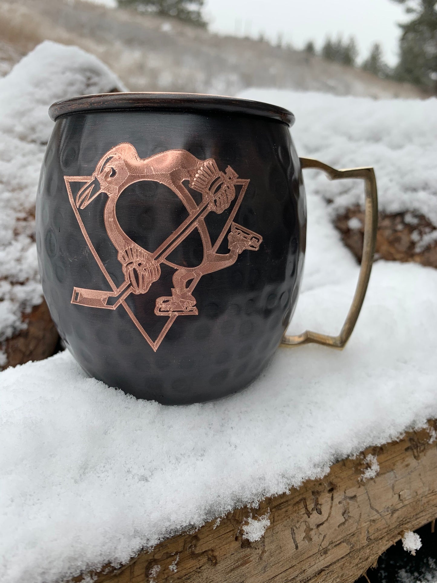 Pittsburgh Penguins Moscow Mule Mug | Antiqued | Hammered | Other teams available | Request Customization