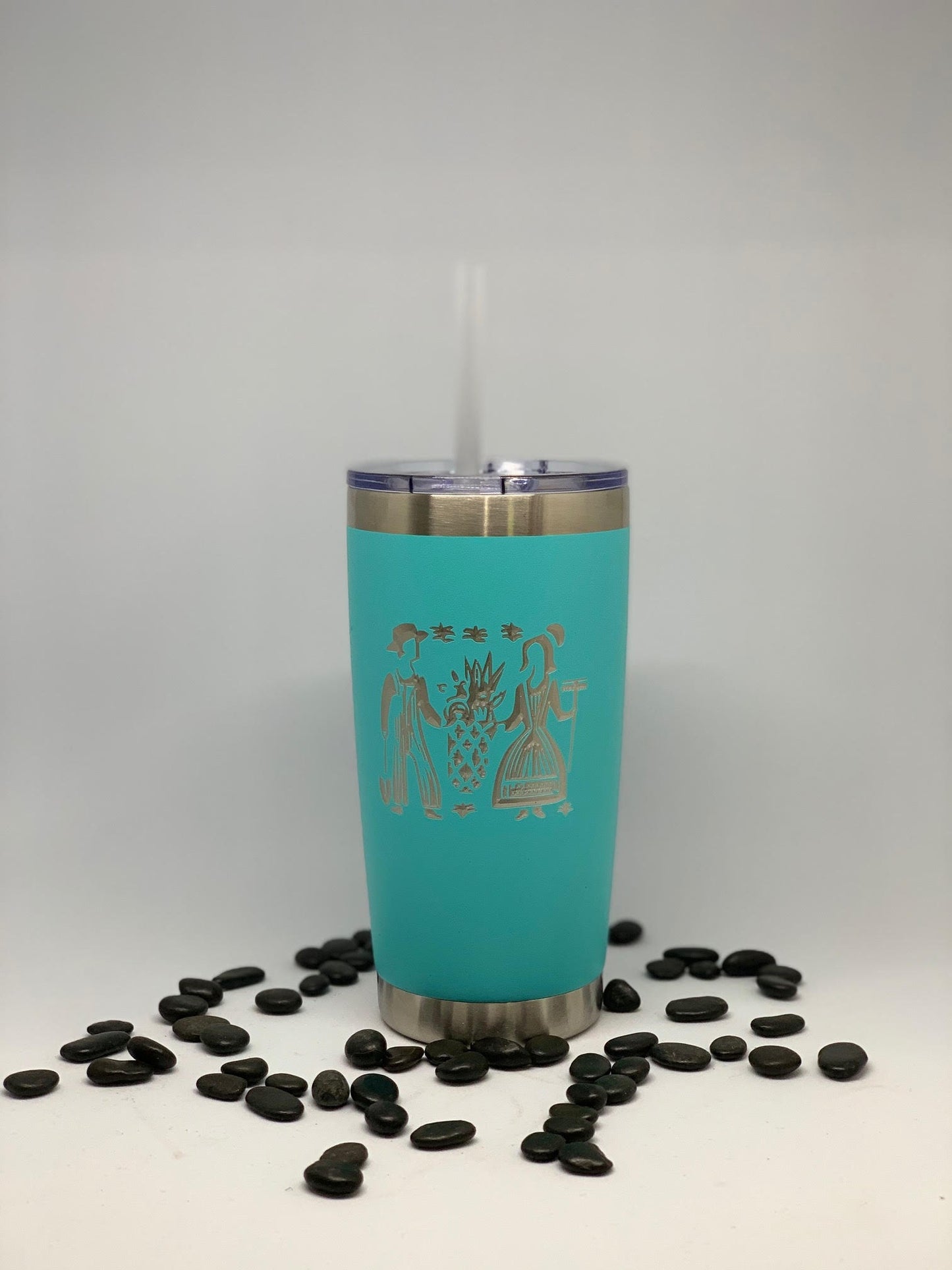 Pyrex Amish Butterprint Inspired 20 OZ insulated Tumbler with Lid and Option to Personalize