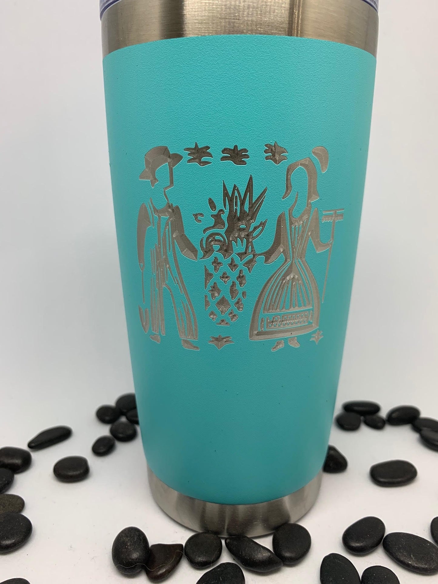 Pyrex Amish Butterprint Inspired 20 OZ insulated Tumbler with Lid and Option to Personalize