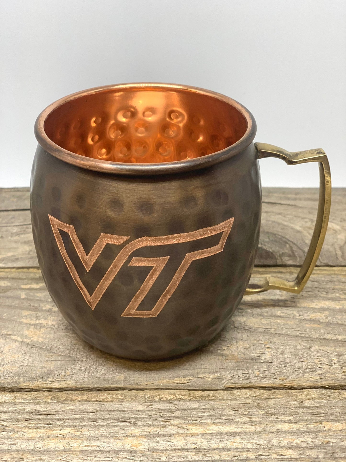 Virginia Tech Logo  Moscow Mule Mug | Pick Any Team | college team Copper Mug | Copper Gift | Anniversary Gift | Father's Day Gift |