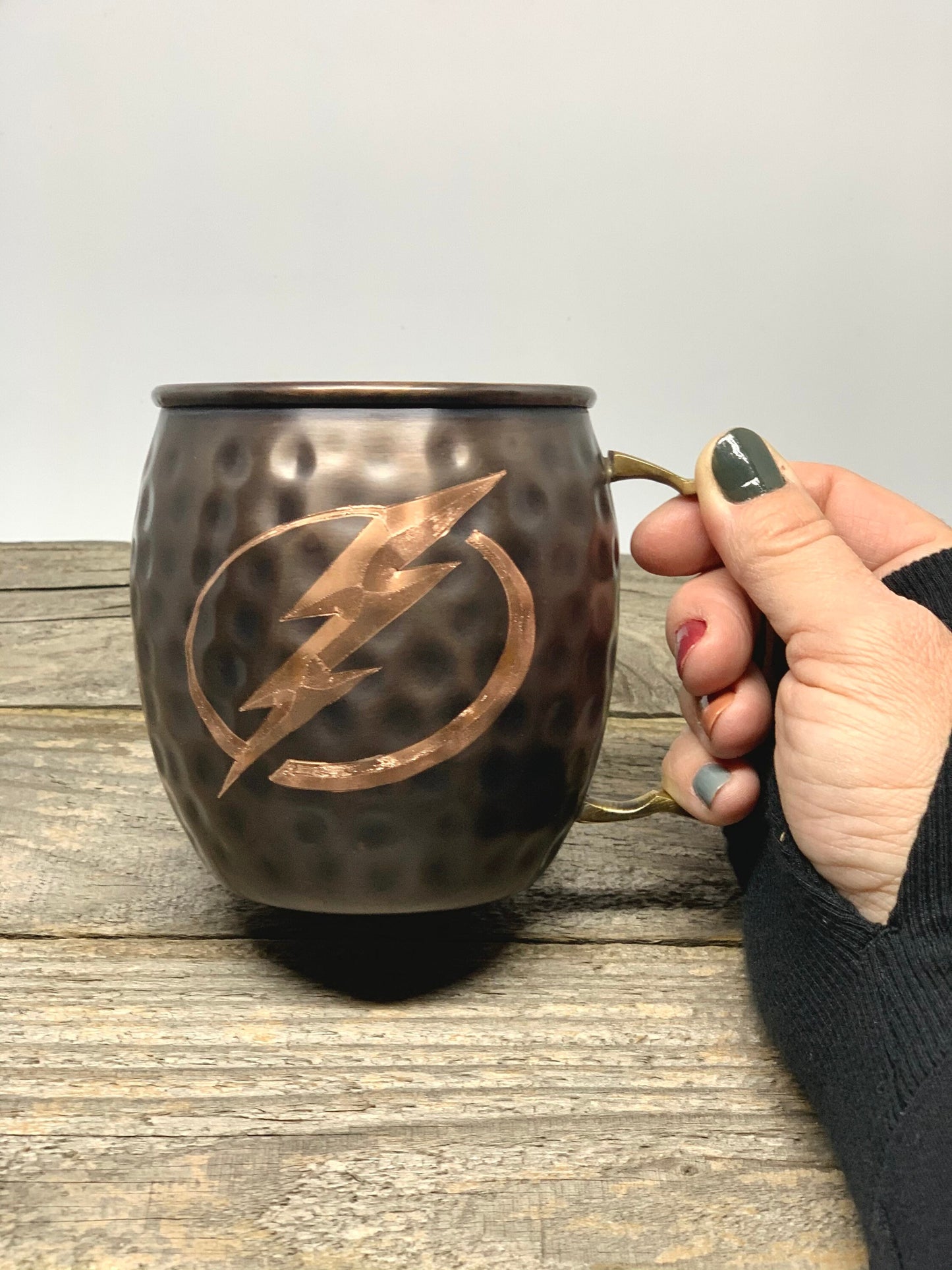 Tampa Bay Lightning Moscow Mule | Pick Any Team | NHL Copper Mug | Copper Gift | Anniversary Gift | Father's Day Gift | Lightning Gift