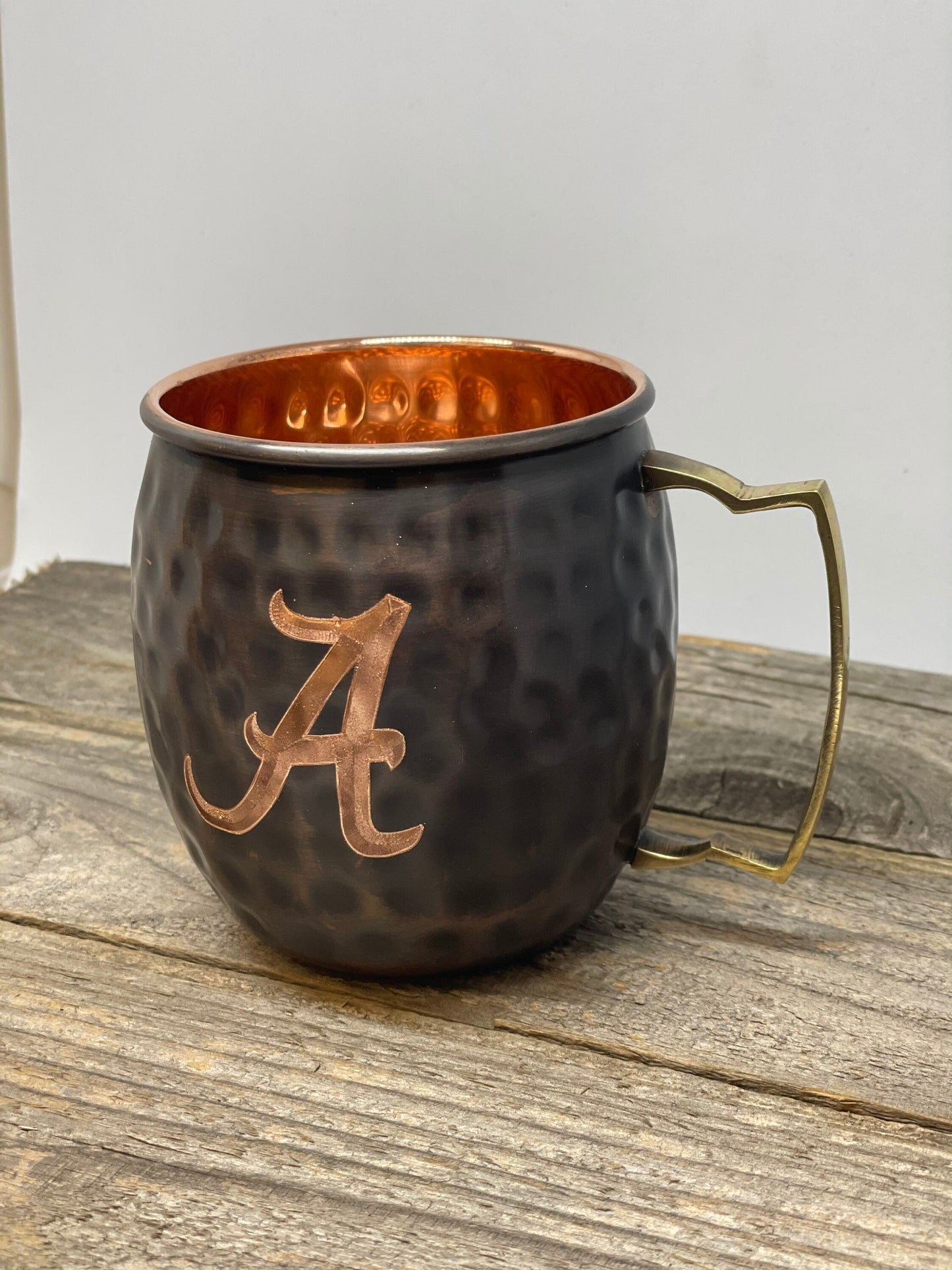 University of Alabama logo  Moscow Mule Mug | Pick Any Team | college team Copper Mug | Copper Gift | Anniversary Gift | Father's Day Gift