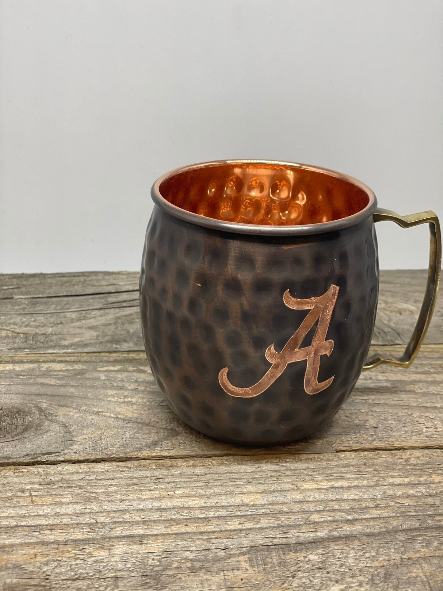 University of Alabama logo  Moscow Mule Mug | Pick Any Team | college team Copper Mug | Copper Gift | Anniversary Gift | Father's Day Gift