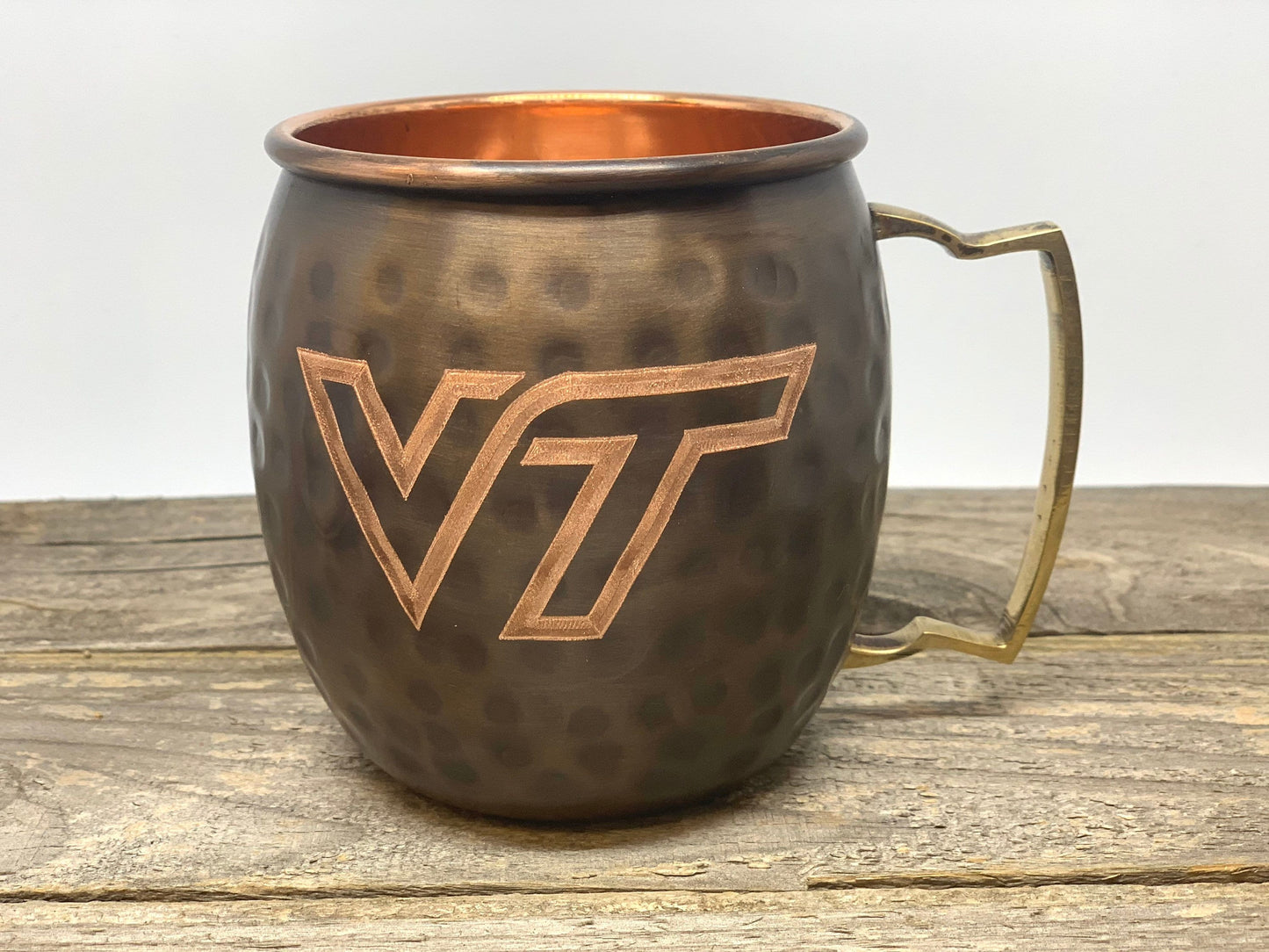 Virginia Tech Logo  Moscow Mule Mug | Pick Any Team | college team Copper Mug | Copper Gift | Anniversary Gift | Father's Day Gift |