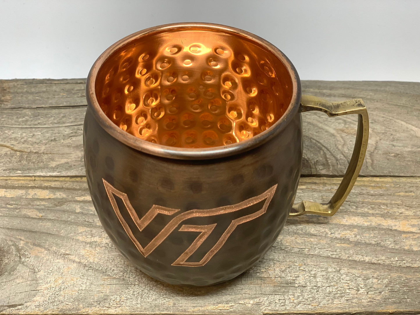 Virginia Tech Logo  Moscow Mule Mug | Pick Any Team | college team Copper Mug | Copper Gift | Anniversary Gift | Father's Day Gift |