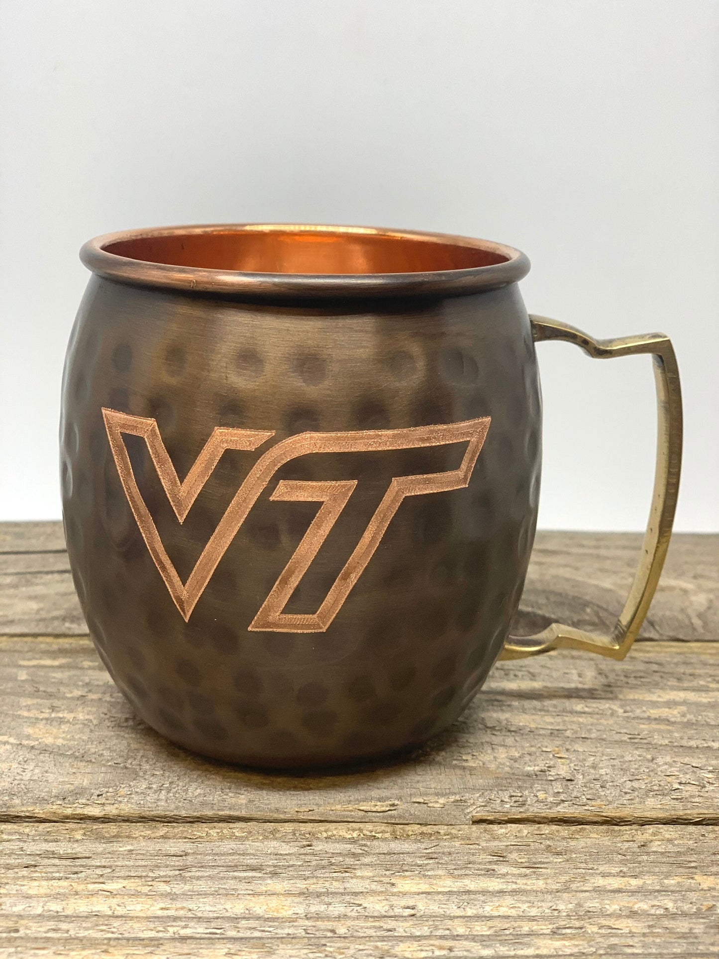 Virginia Tech Logo  Moscow Mule Mug | Pick Any Team | college team Copper Mug | Copper Gift | Anniversary Gift | Father's Day Gift |