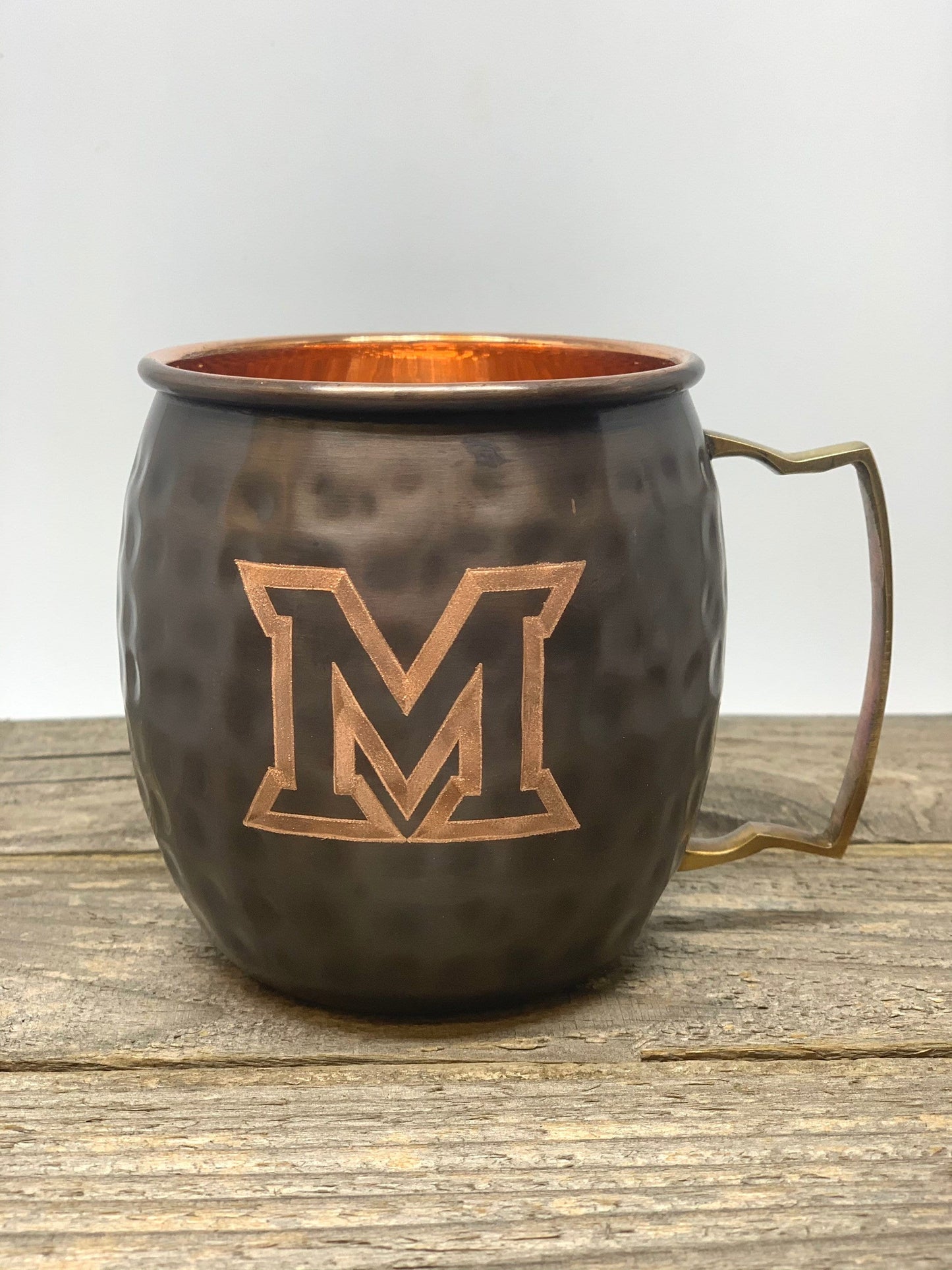 Miami University Logo|  Moscow Mule Mug | Pick Any Team | college team Copper Mug | Copper Gift | Anniversary Gift | Father's Day Gift |