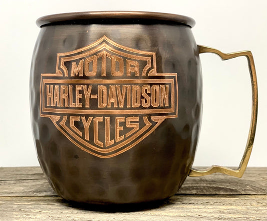 Harley Davidson Moscow Mule Mug | Antiqued | Hammered | Other teams available | Request Customization