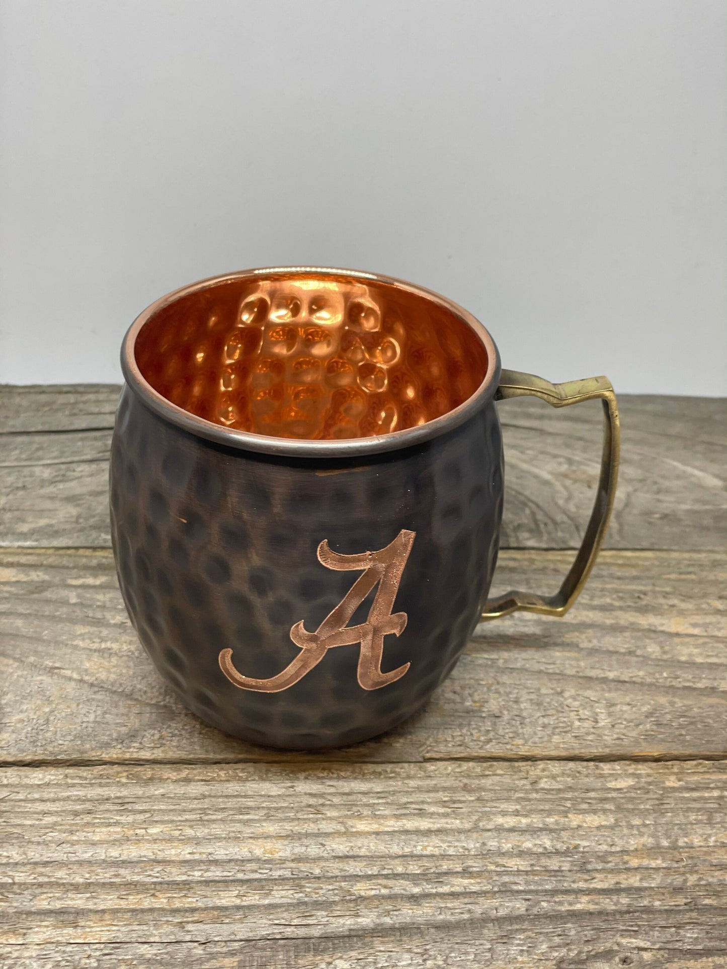 University of Alabama logo  Moscow Mule Mug | Pick Any Team | college team Copper Mug | Copper Gift | Anniversary Gift | Father's Day Gift