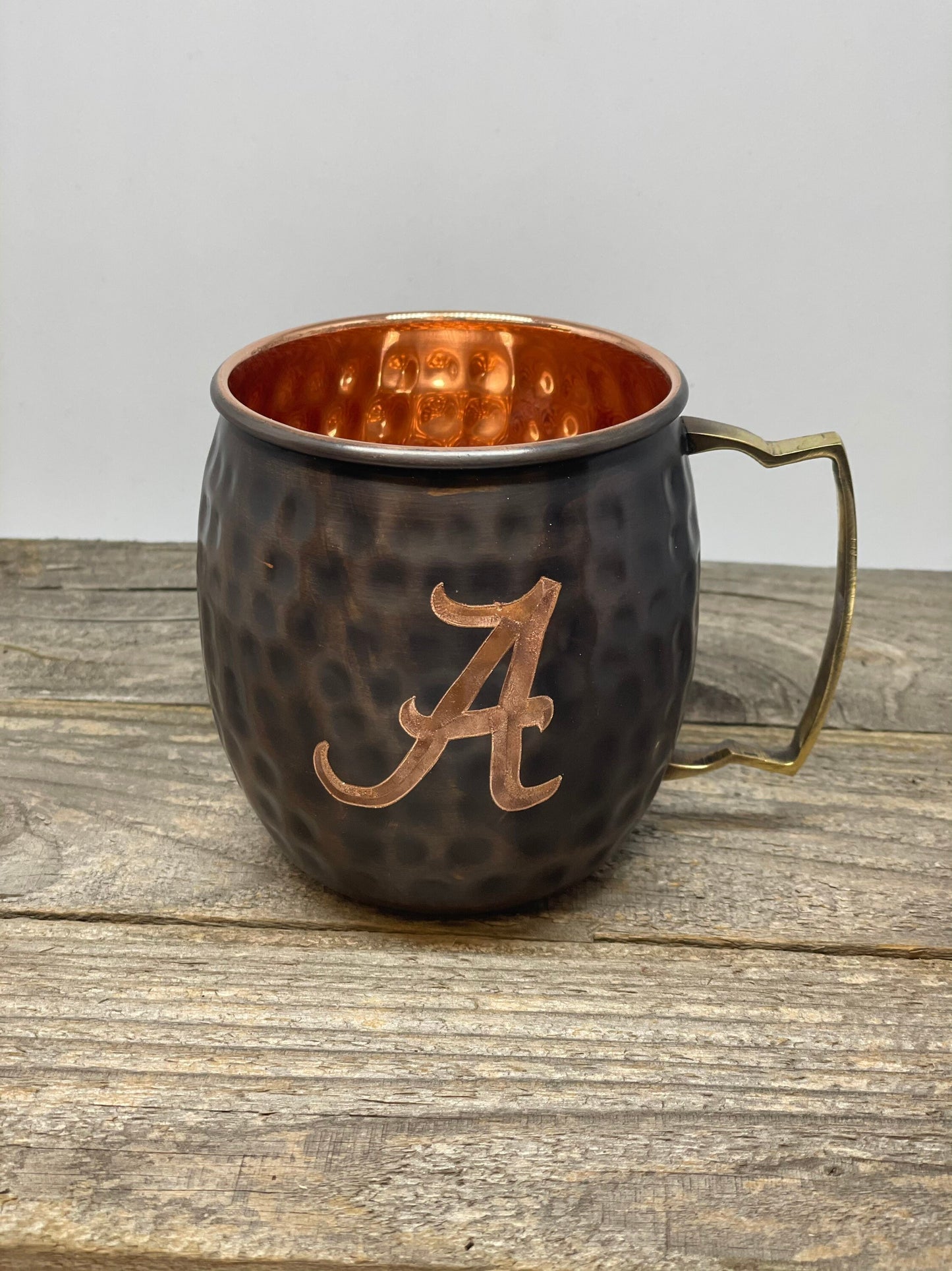 University of Alabama logo  Moscow Mule Mug | Pick Any Team | college team Copper Mug | Copper Gift | Anniversary Gift | Father's Day Gift