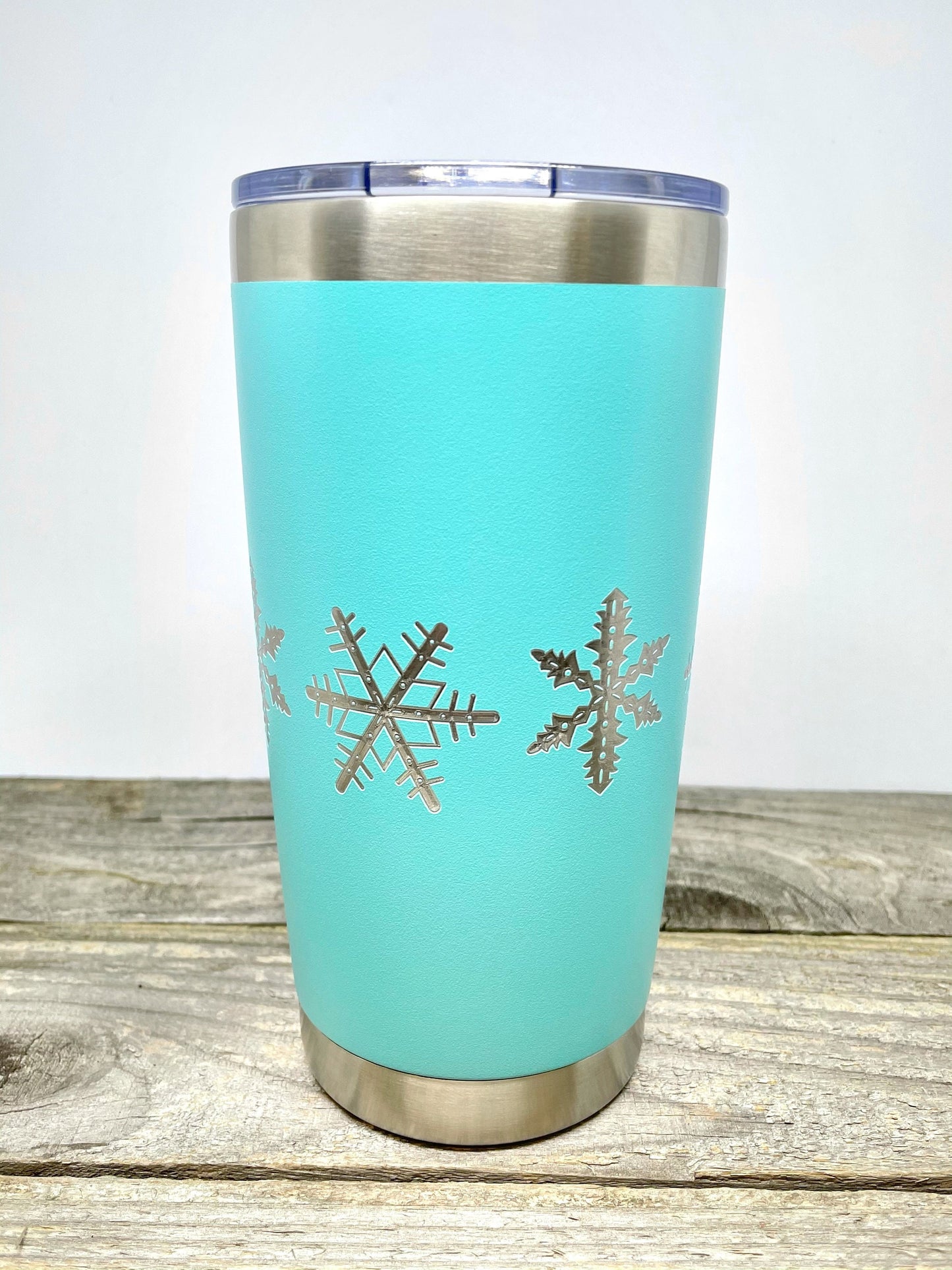 Pyrex Snowflake Inspired 20 OZ insulated Tumbler with Lid and Option to Personalize