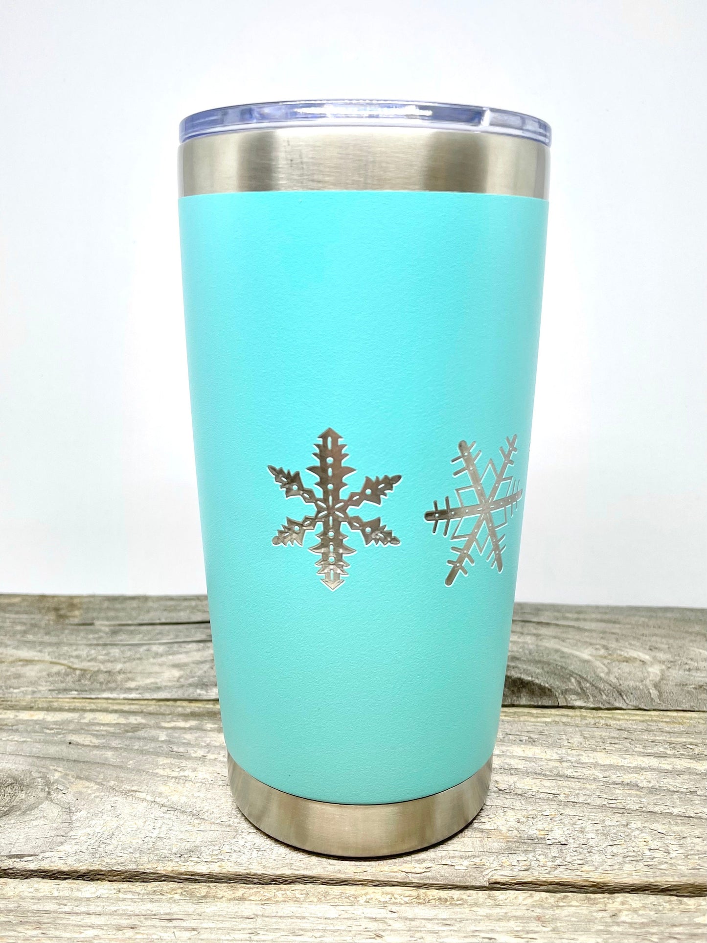 Pyrex Snowflake Inspired 20 OZ insulated Tumbler with Lid and Option to Personalize