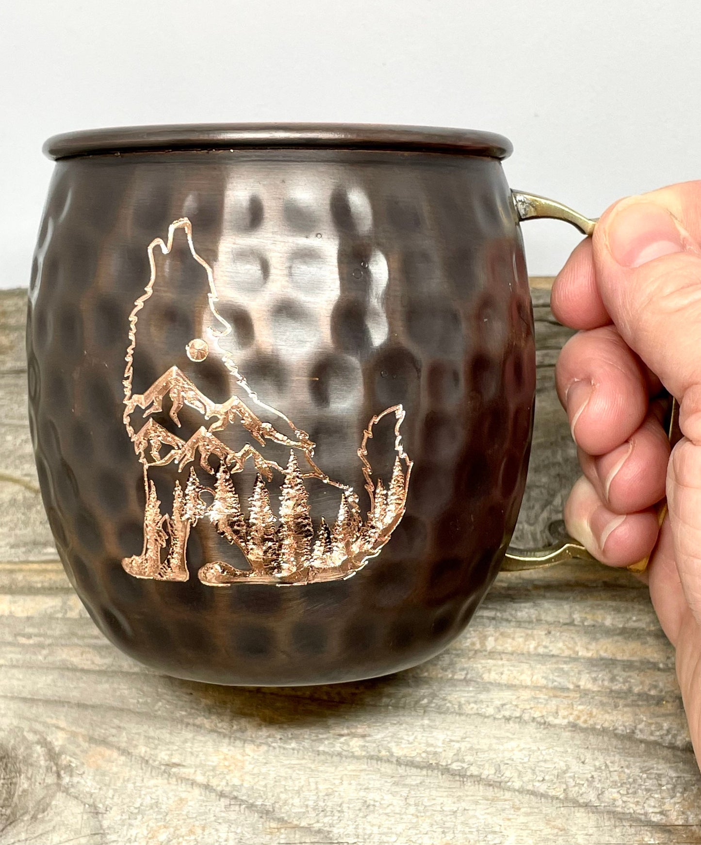 Rocky Mountain Wolf | Moscow Mule Mug | Copper Mug | Outdoorsman Gift | Personalized Gift| Anniversary Gift | Wedding Gift