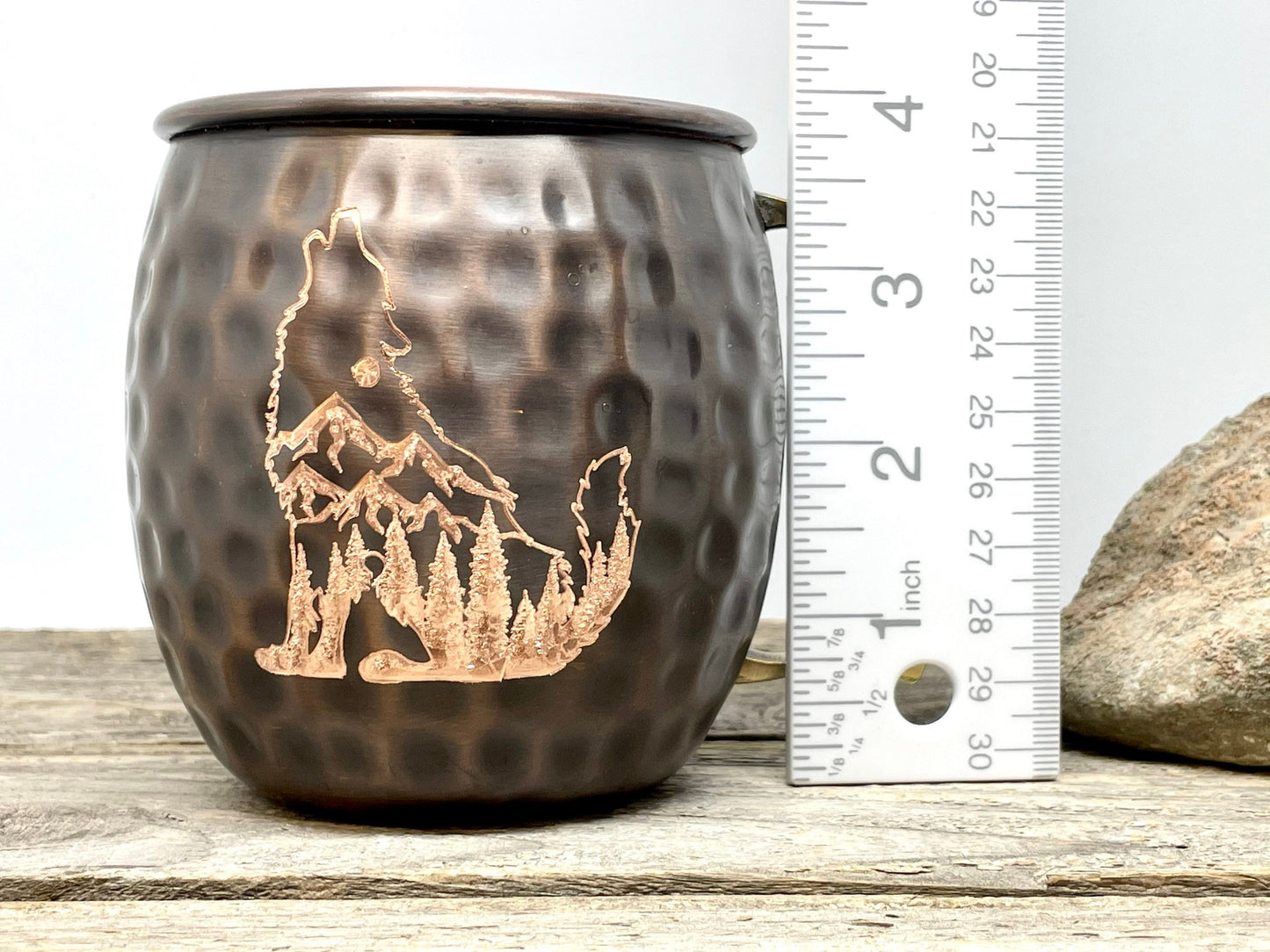 Rocky Mountain Wolf | Moscow Mule Mug | Copper Mug | Outdoorsman Gift | Personalized Gift| Anniversary Gift | Wedding Gift