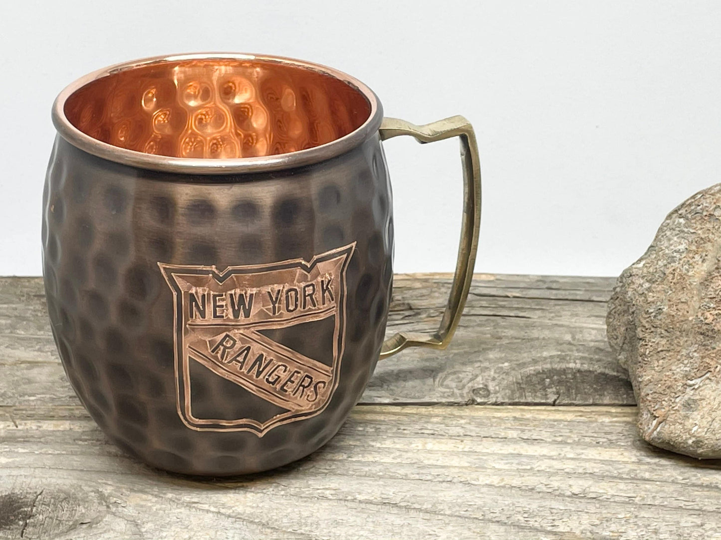 New York Rangers Moscow Mule Mug | Antiqued | Hammered | Other teams available | Request Customization