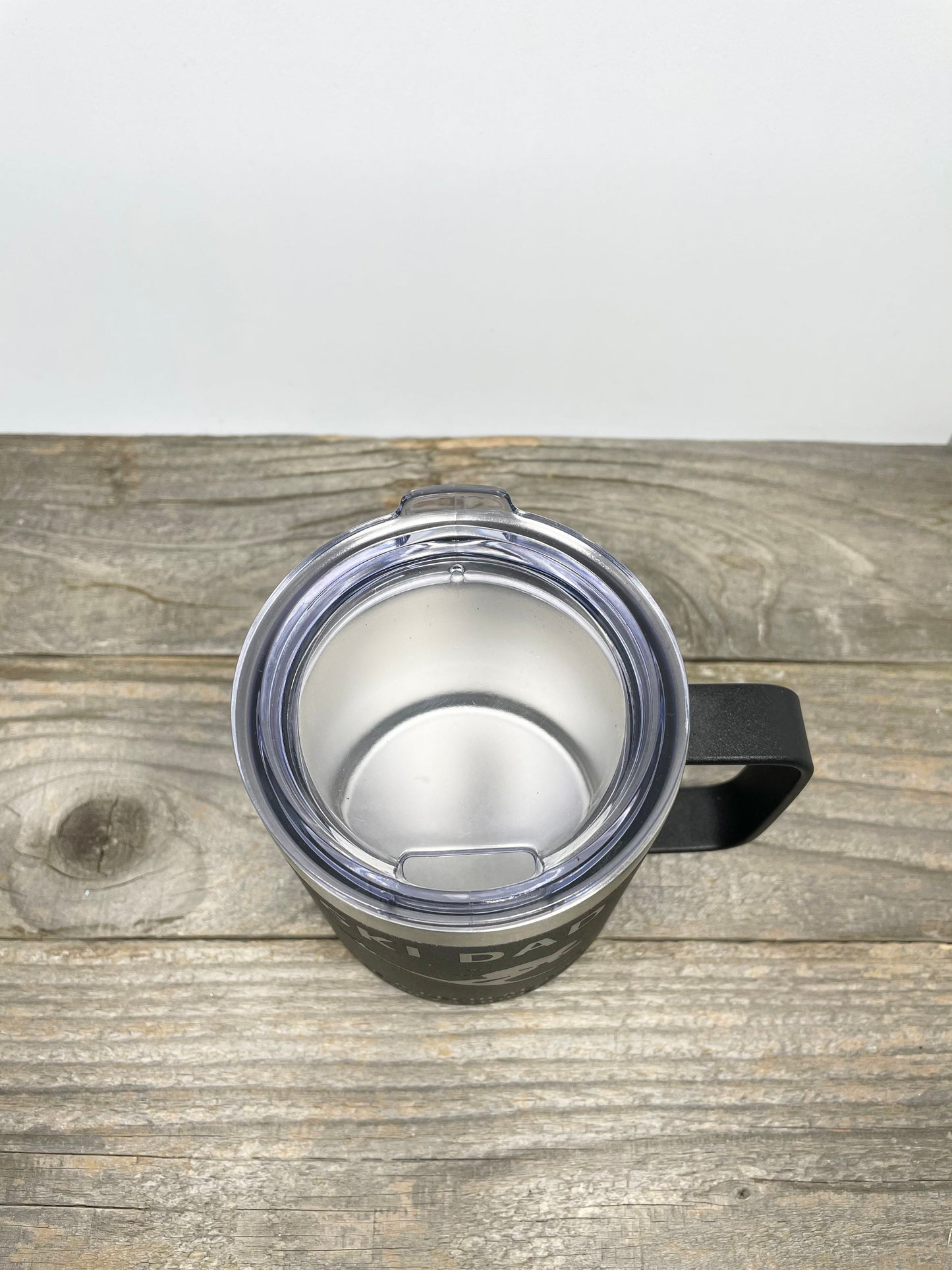 Ski Dad 12 OZ insulated coffee mug cup with handle and lid - Option to Personalize