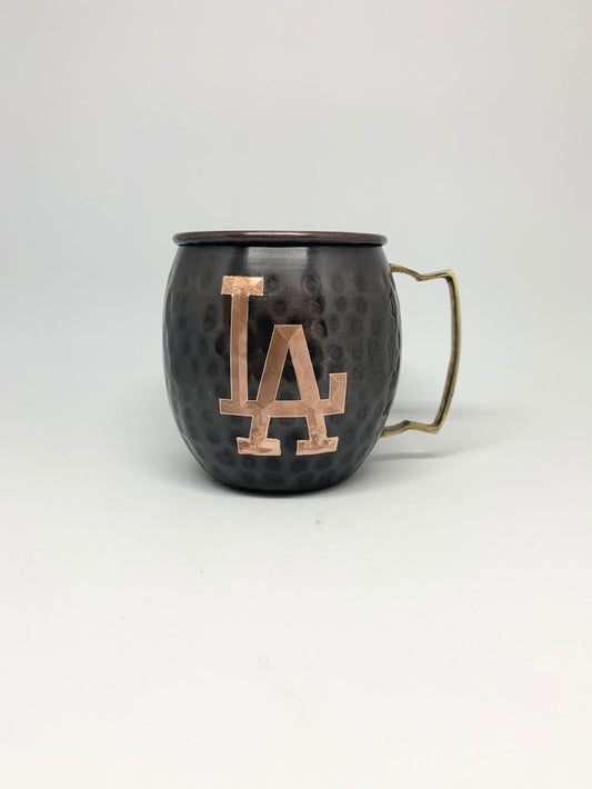 LA Dodgers Logo Moscow Mule Mug | Antiqued | Hammered | Other teams available | Request Customization