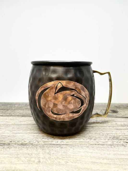 Penn State logo  Moscow Mule Mug | Pick Any Team | college team Copper Mug | Copper Gift | Anniversary Gift | Father's Day Gift | Penn State