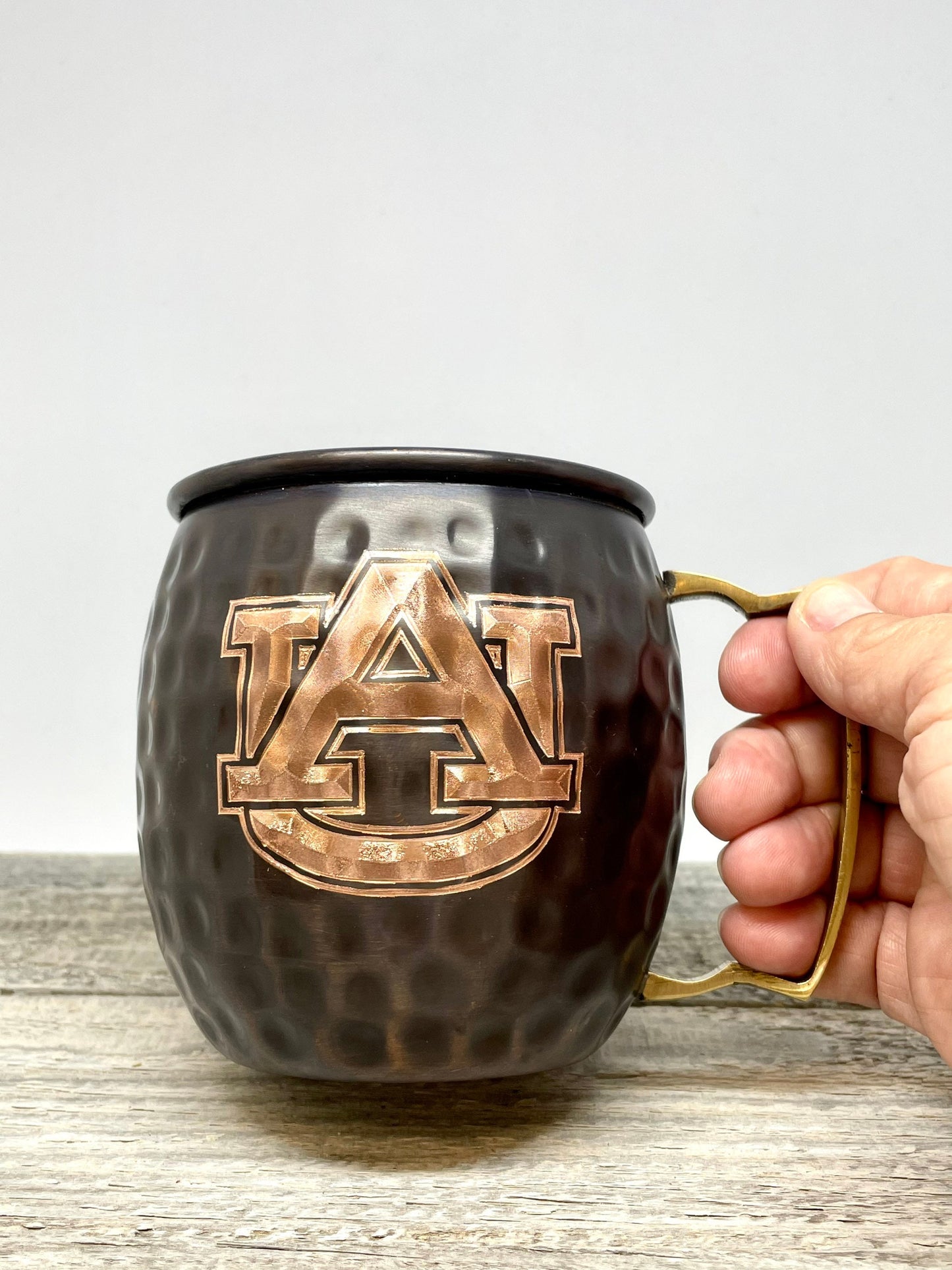 Auburn University logo  Moscow Mule Mug | Pick Any Team | college team Copper Mug | Copper Gift | Anniversary Gift | Father's Day Gift