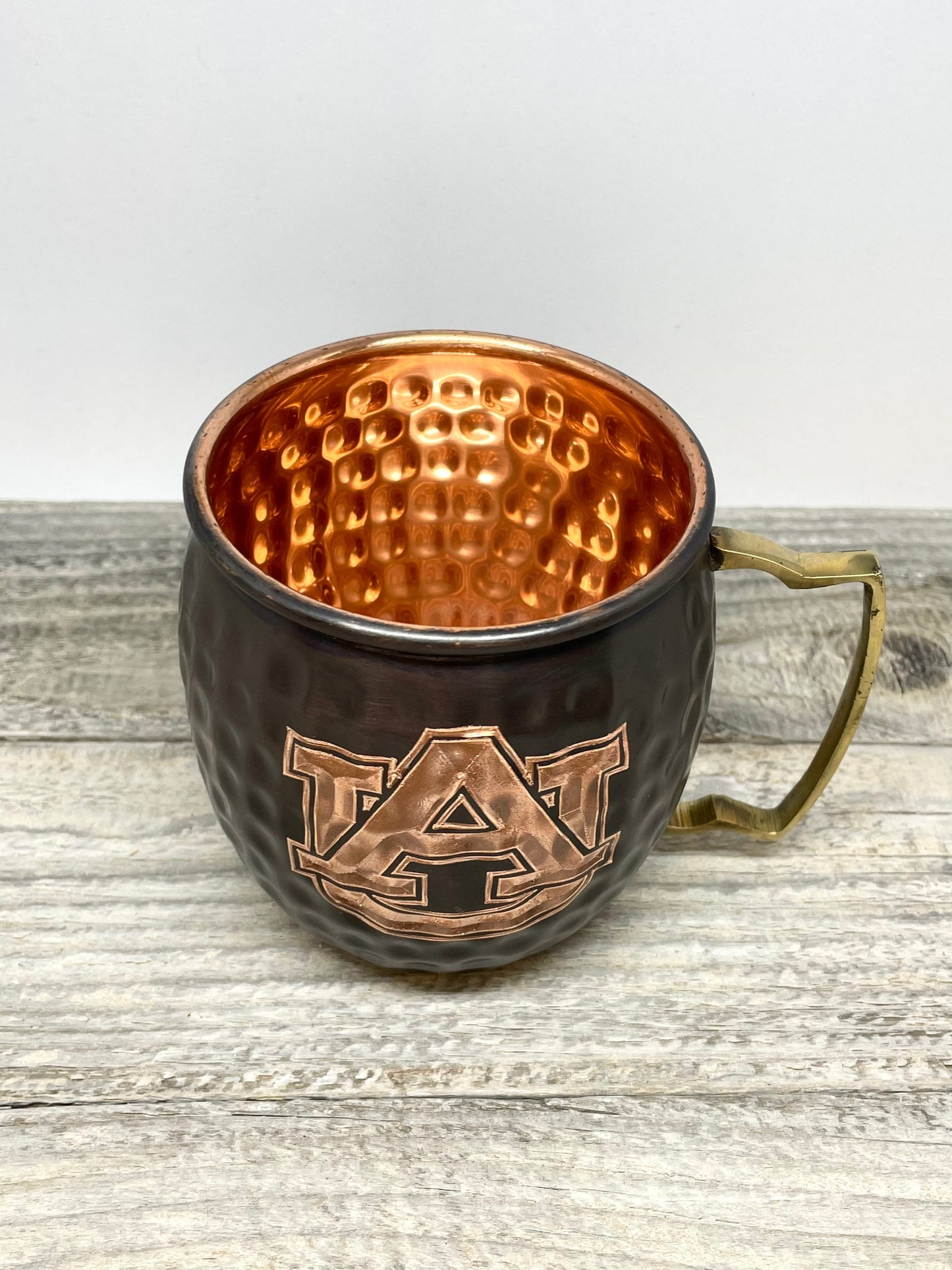 Auburn University logo  Moscow Mule Mug | Pick Any Team | college team Copper Mug | Copper Gift | Anniversary Gift | Father's Day Gift