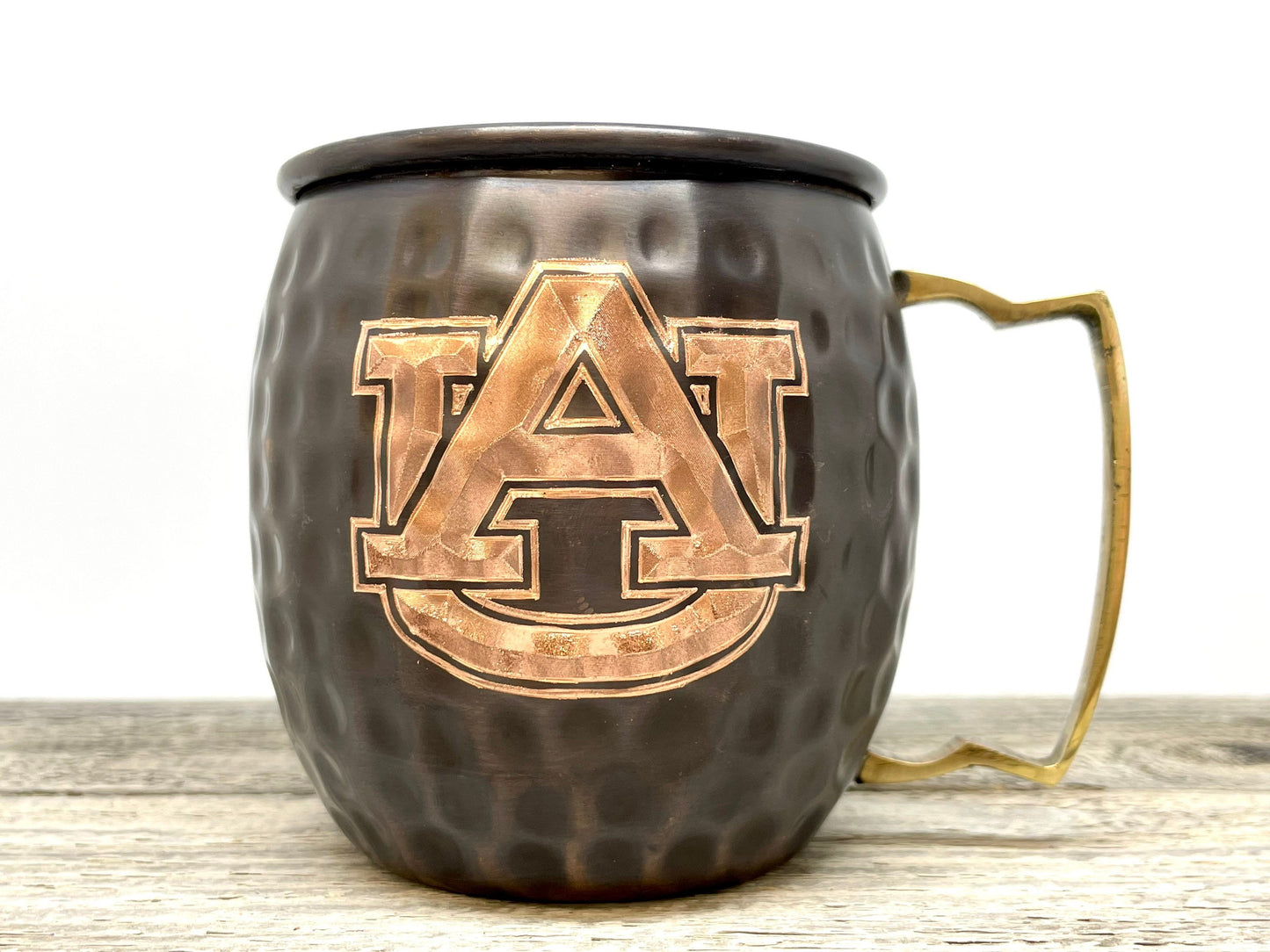 Auburn University logo  Moscow Mule Mug | Pick Any Team | college team Copper Mug | Copper Gift | Anniversary Gift | Father's Day Gift