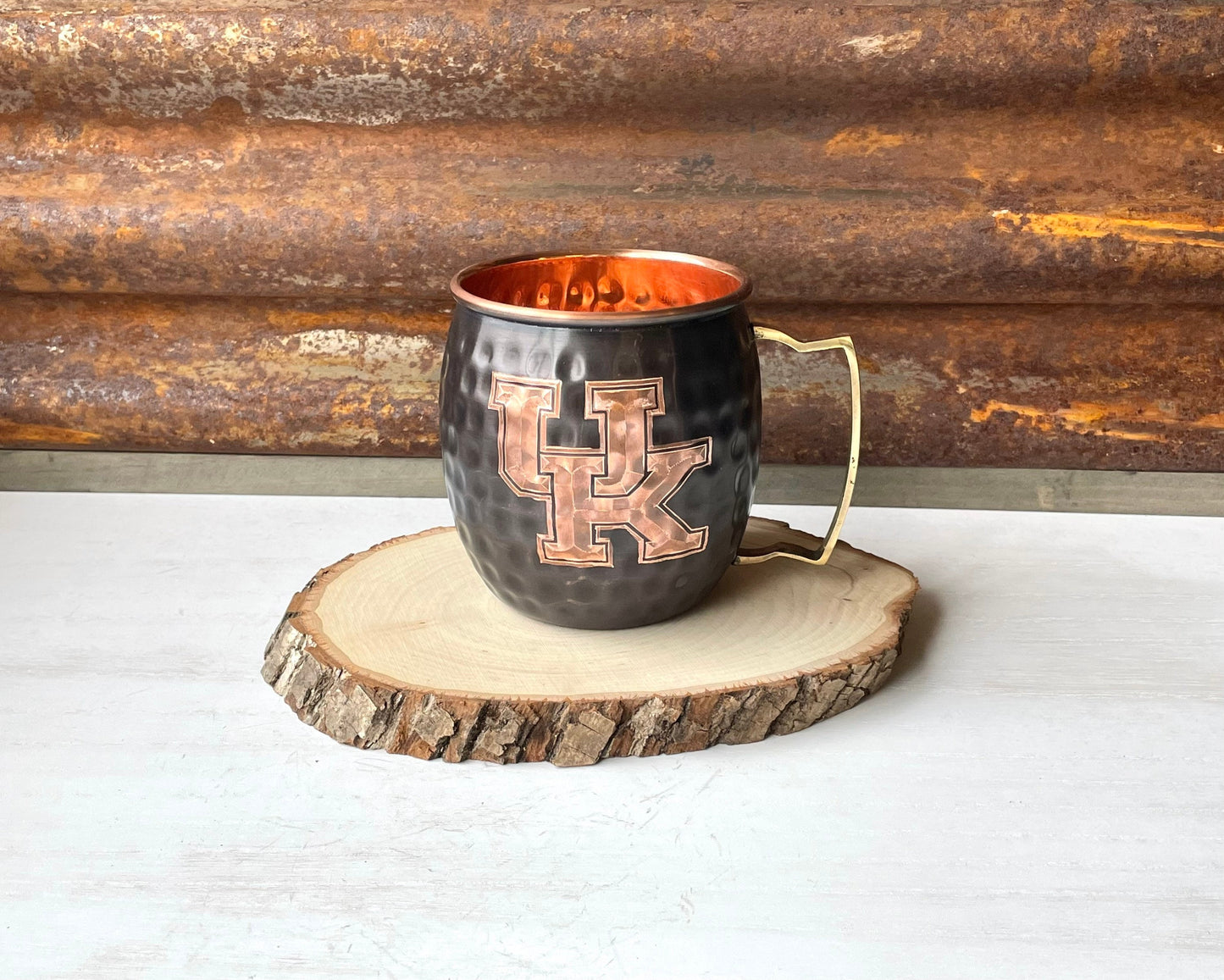 University of Kentucky logo  Moscow Mule Mug | Pick Any Team | college team Copper Mug | Copper Gift | Anniversary Gift | Father's Day Gift