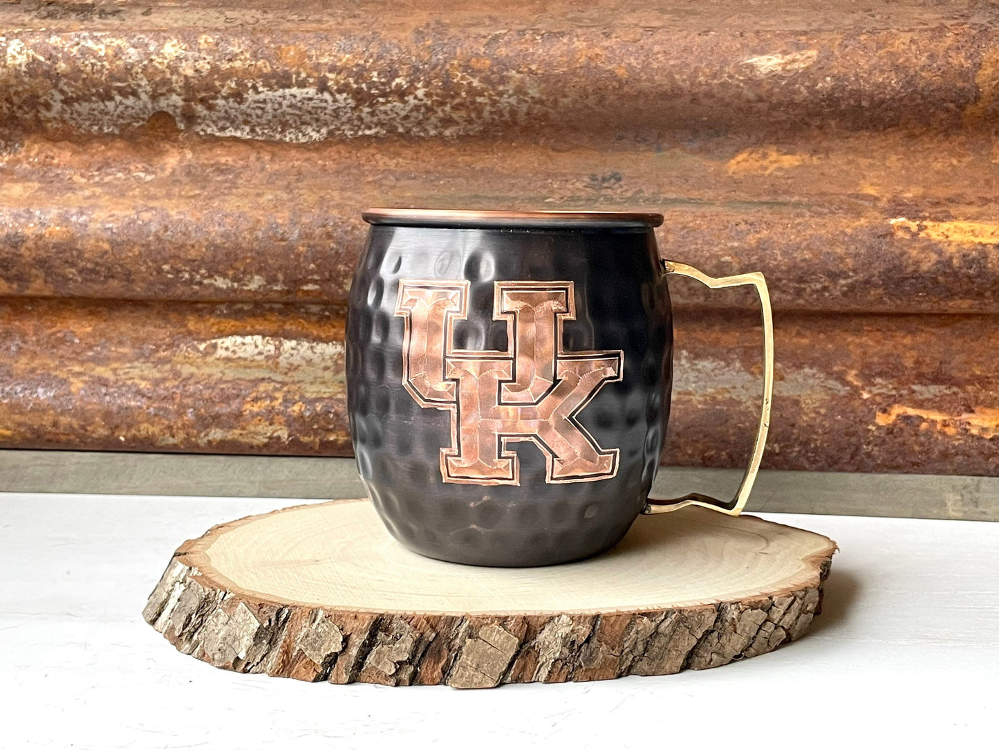 University of Kentucky logo  Moscow Mule Mug | Pick Any Team | college team Copper Mug | Copper Gift | Anniversary Gift | Father's Day Gift